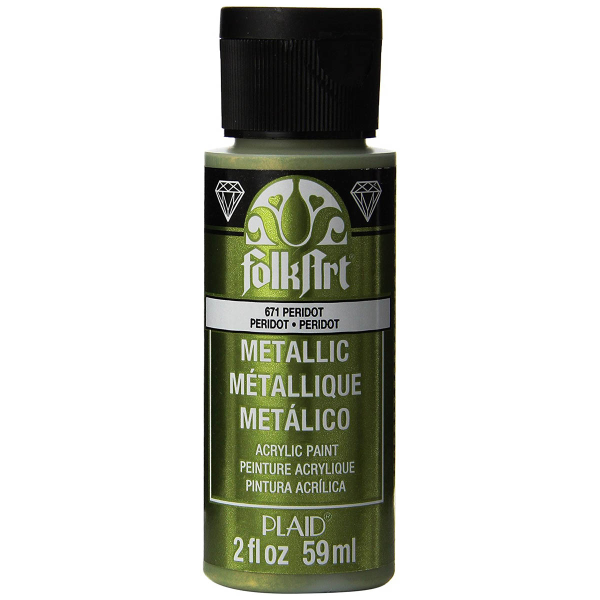 Alternative view of FolkArt Acrylic Metallic - 671 Peridot