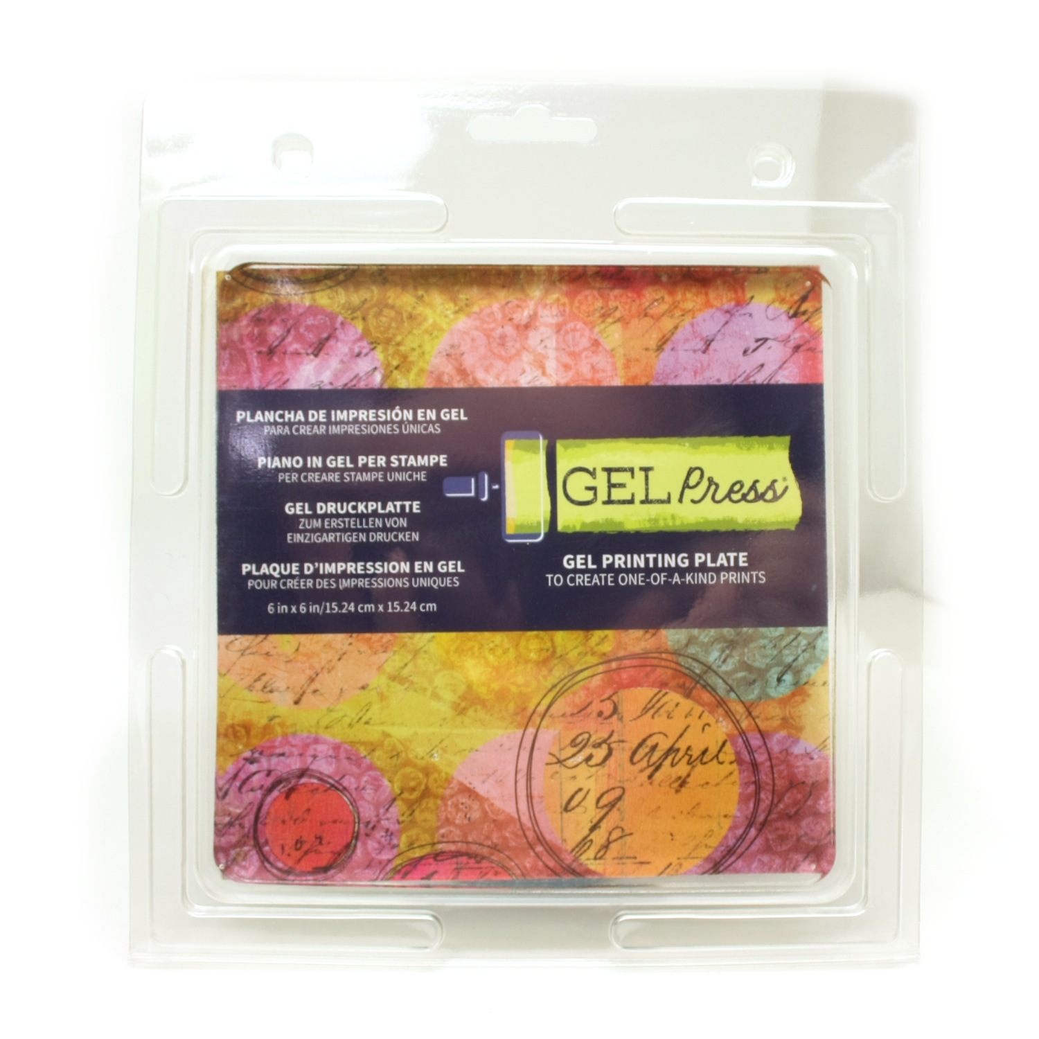Gel Press -levy 15,24x15,24cm (6"x6")