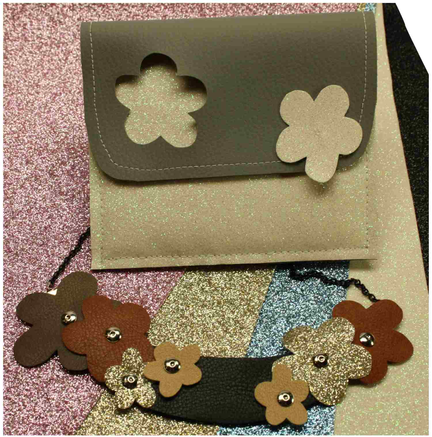Alternative view of Glitter kangas - Violetti
