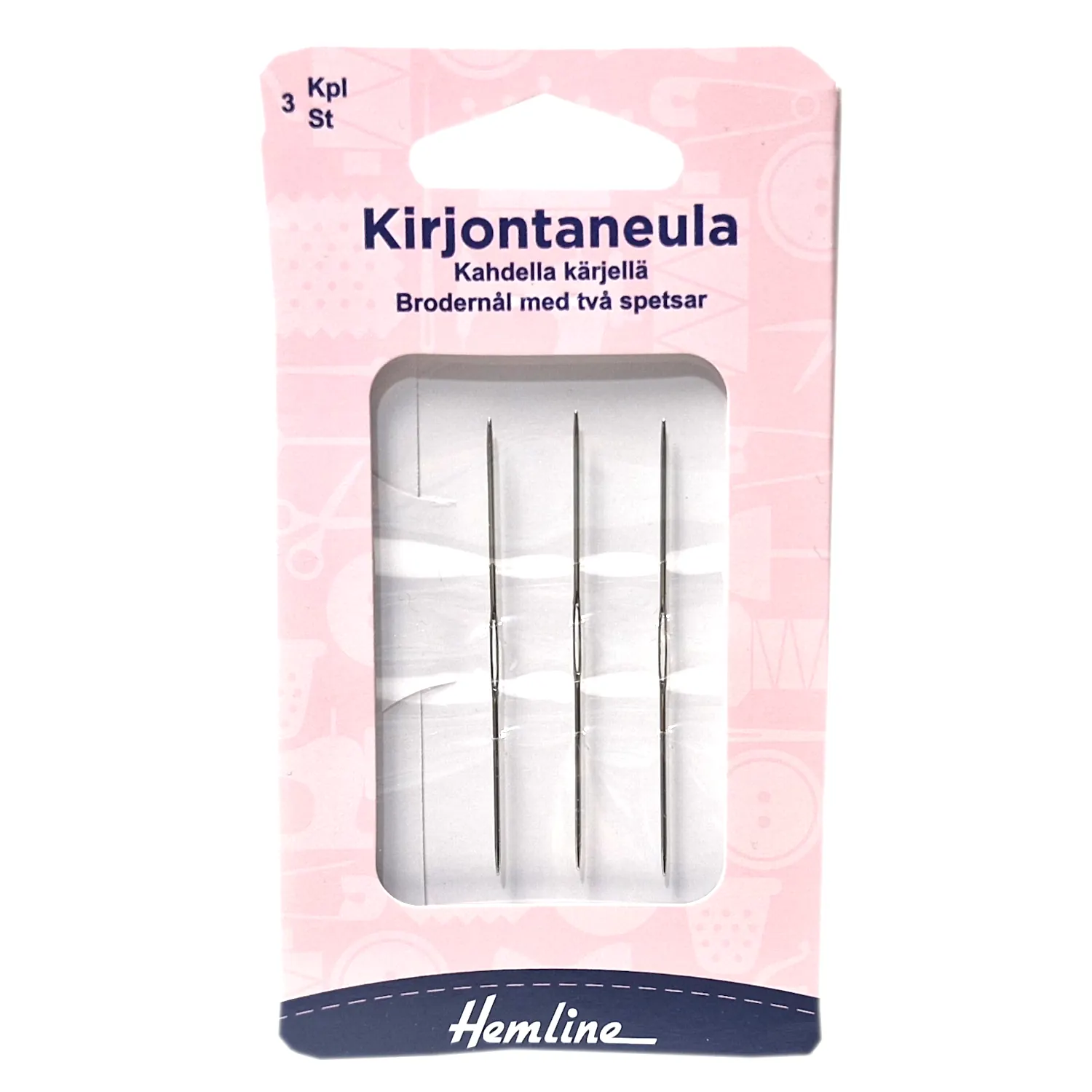 Kirjontaneula kahdella kärjellä 3kpl