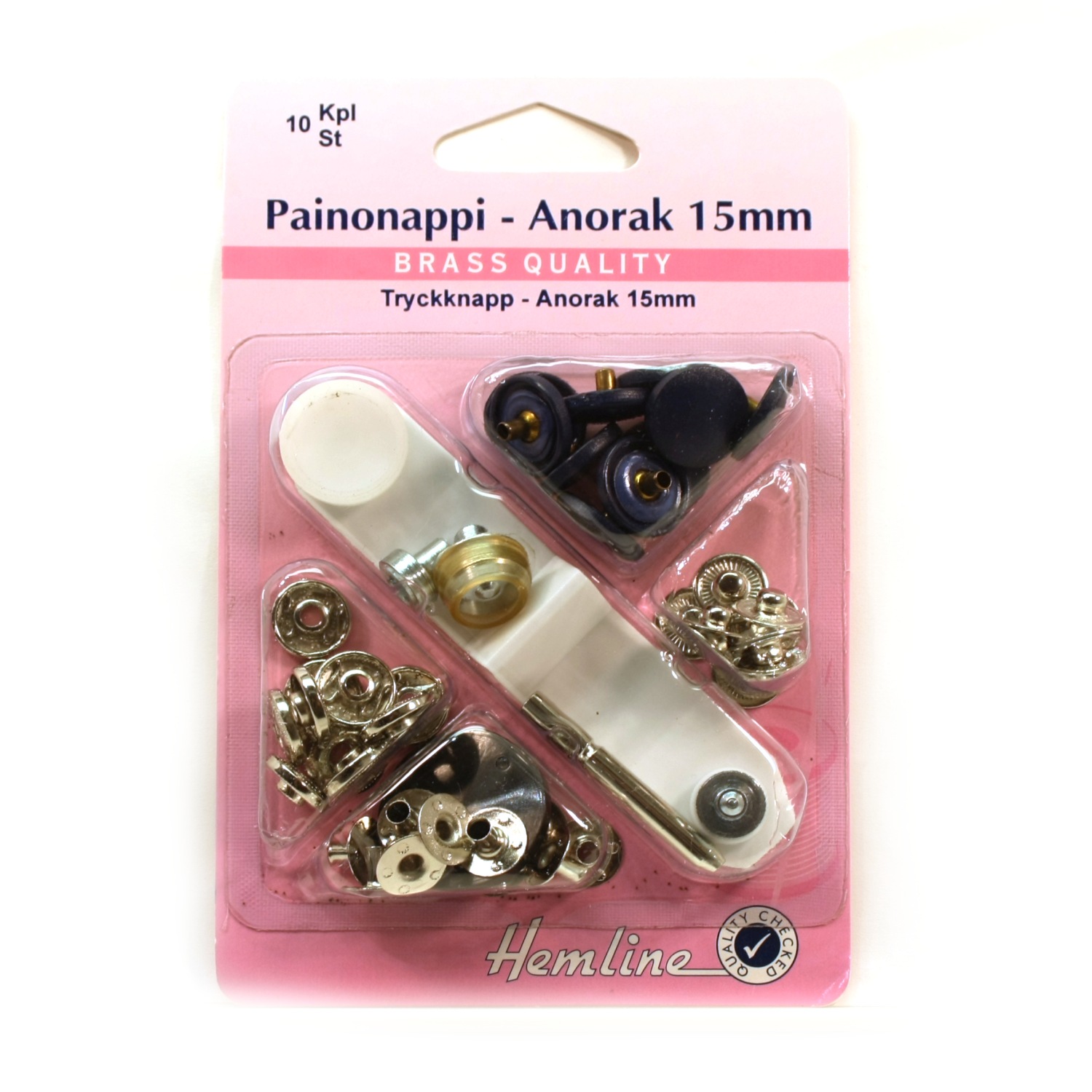 Painonappi 15mm - Tummansininen