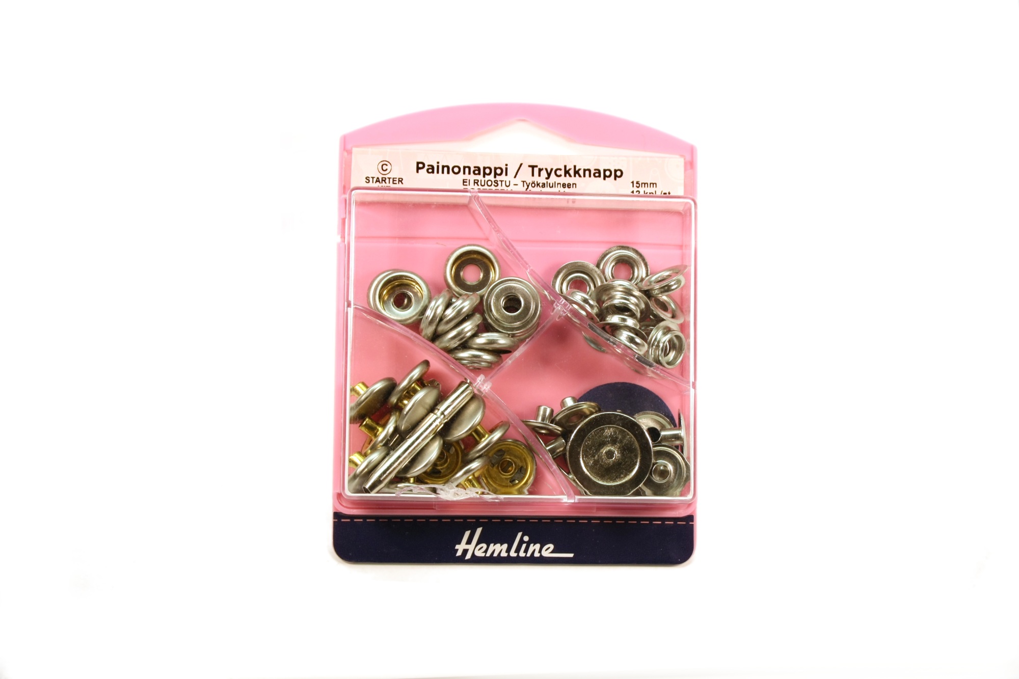 Painonappi 15mm - Matta hopeansävy