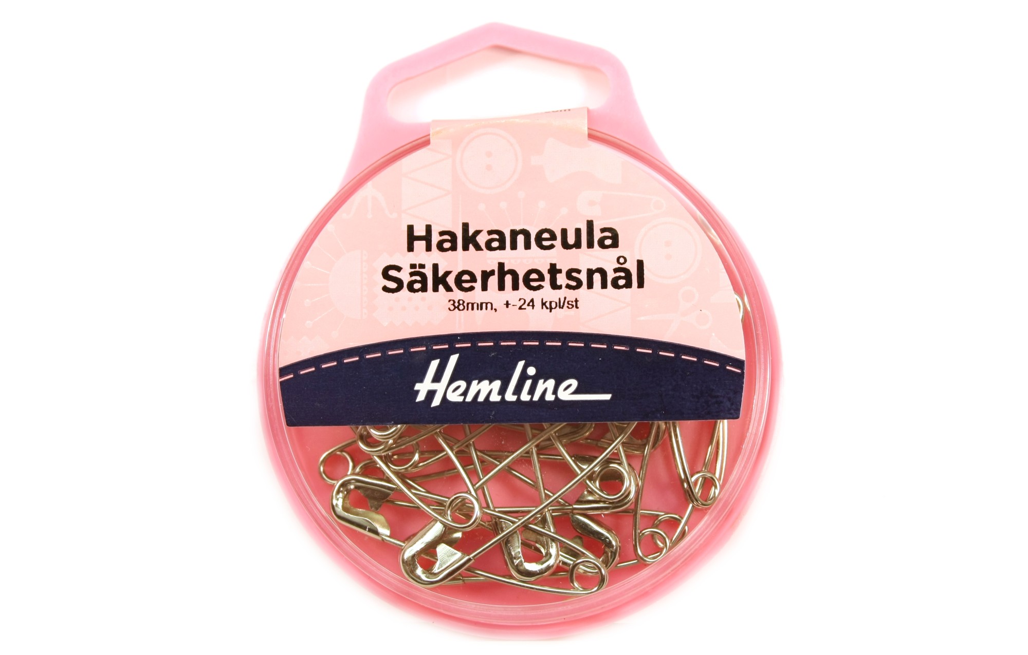 Hakaneula 38mm - Hopeansävy