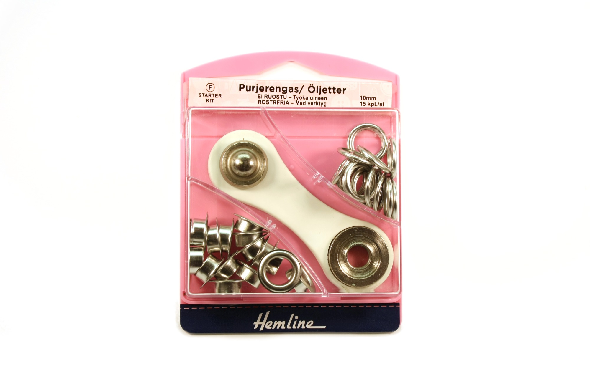 Purjerengas Ø 10mm - Hopeansävy