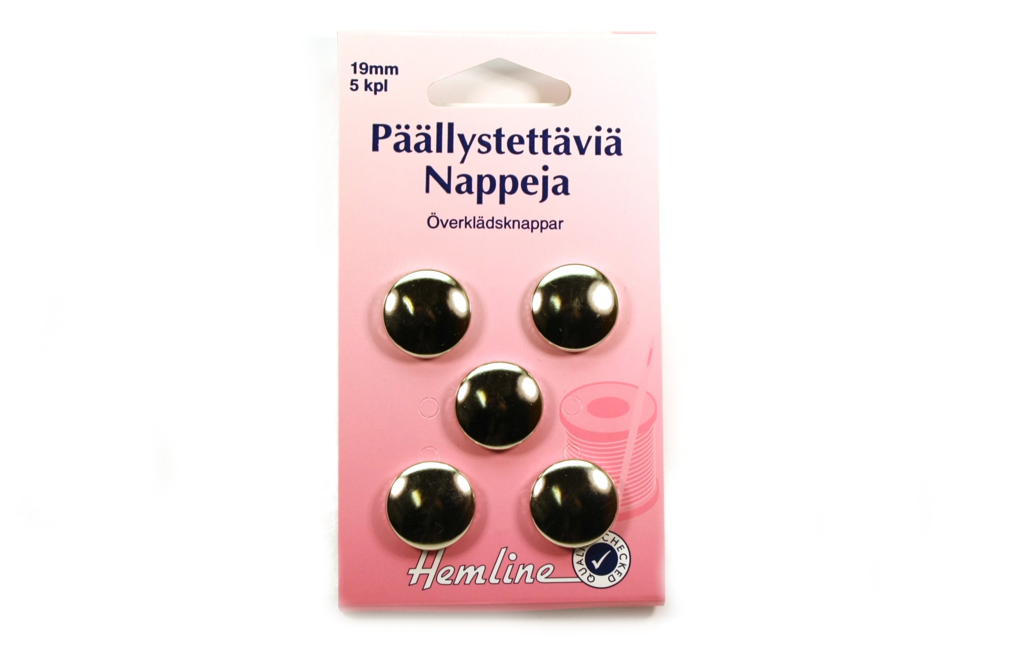 Päällystettävä nappi 19mm