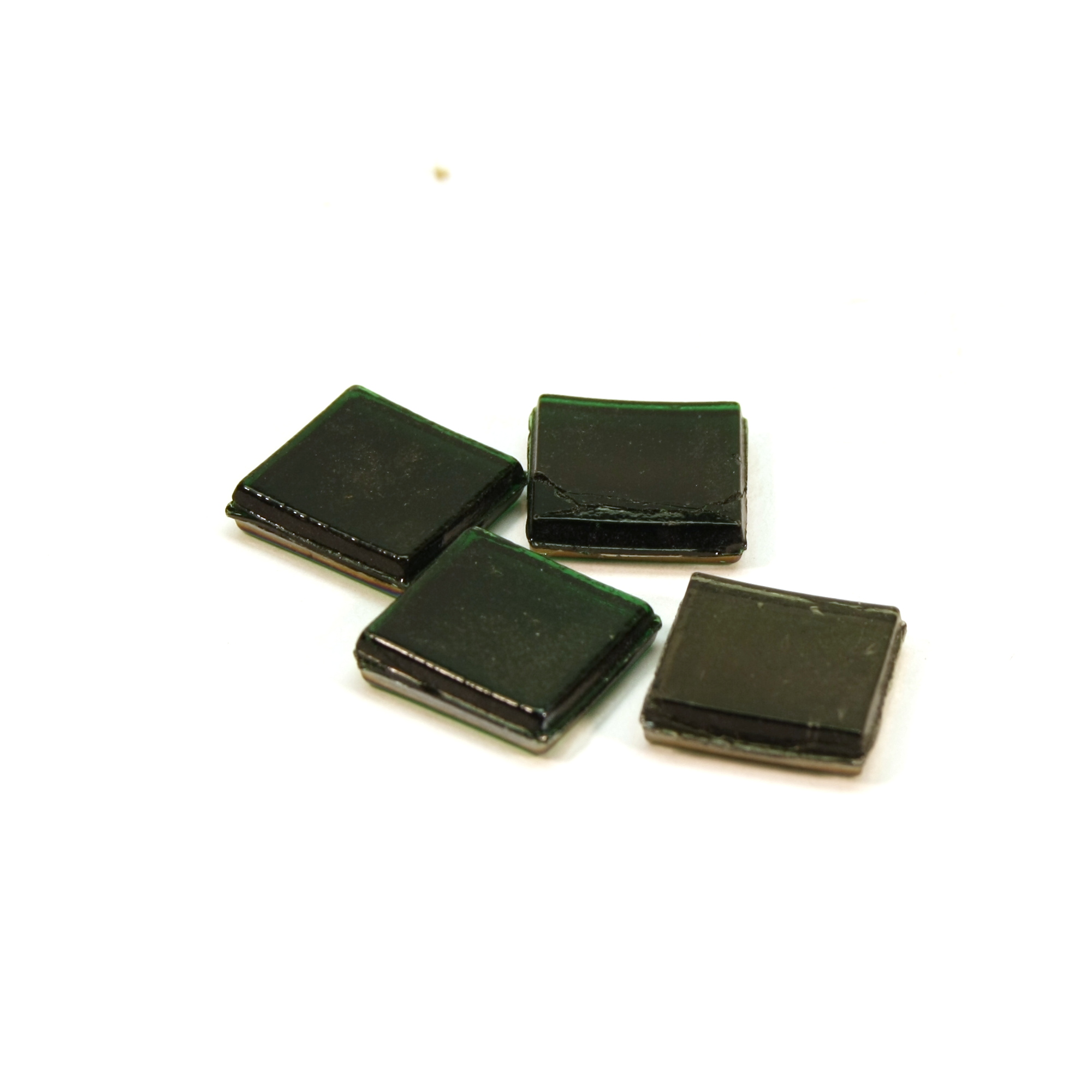 Ice Glass läpinäkyvä mosaiikki 15x15mm - Tummanvihreä