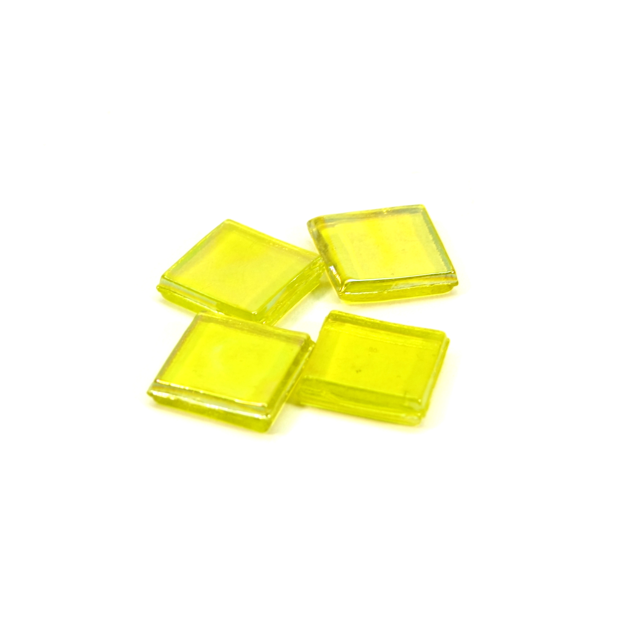 Ice Glass läpinäkyvä mosaiikki 15x15mm - Keltainen