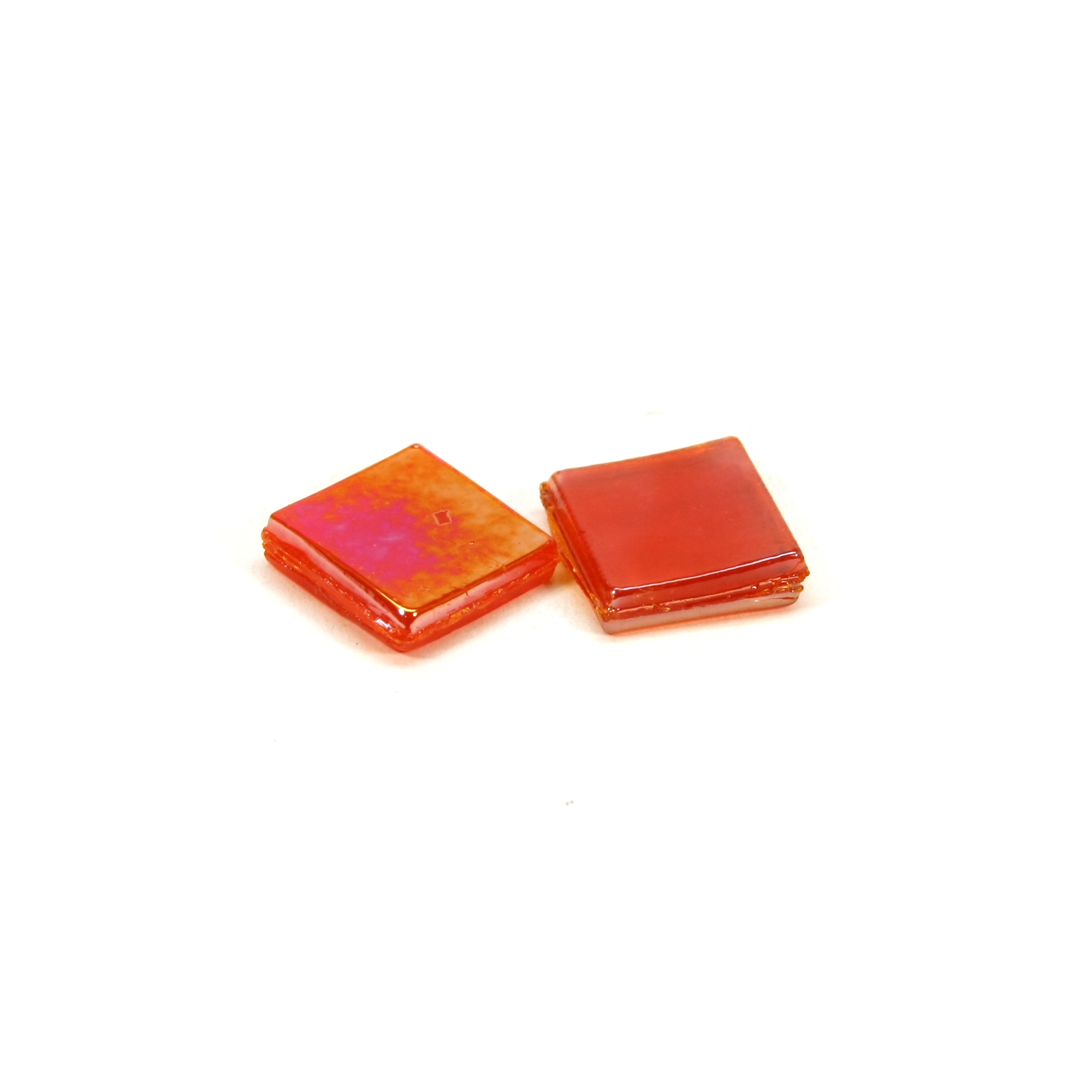 Ice Glass läpinäkyvä mosaiikki 15x15mm - Oranssi