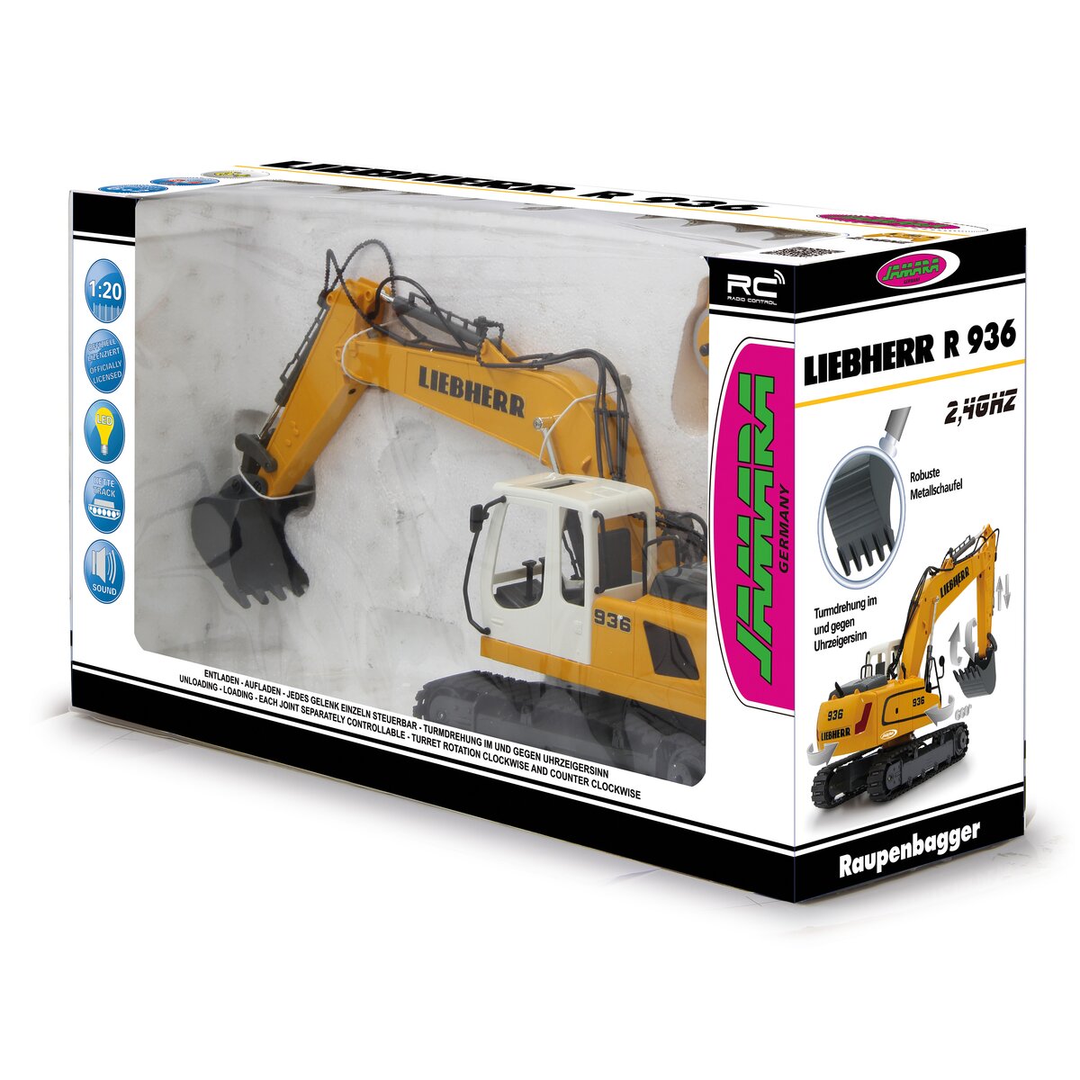 Alternative view of Liebherr R 936 Kaivinkone 1:20 2,4 GHz