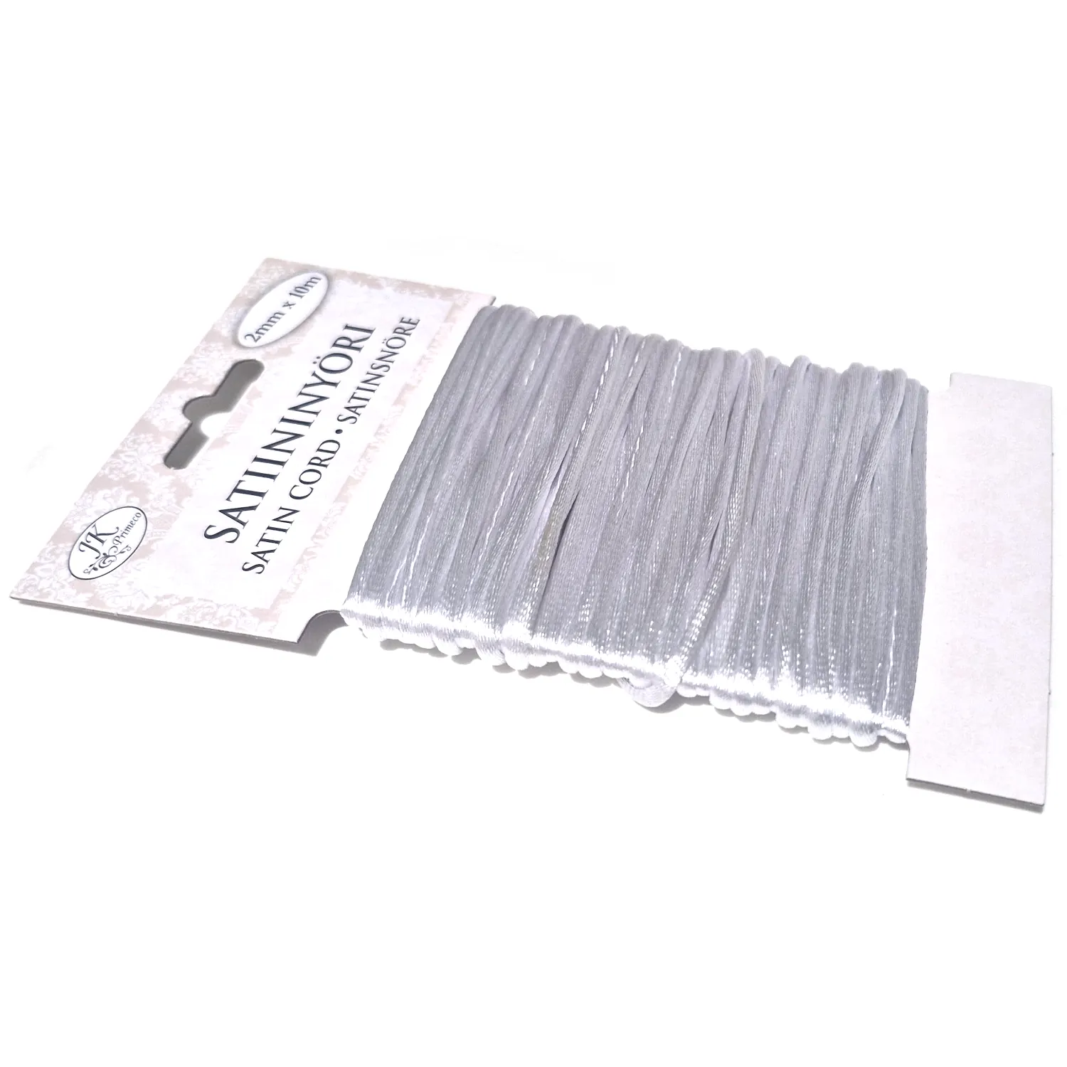 Satiininyöri 2mm 10m - Valkoinen