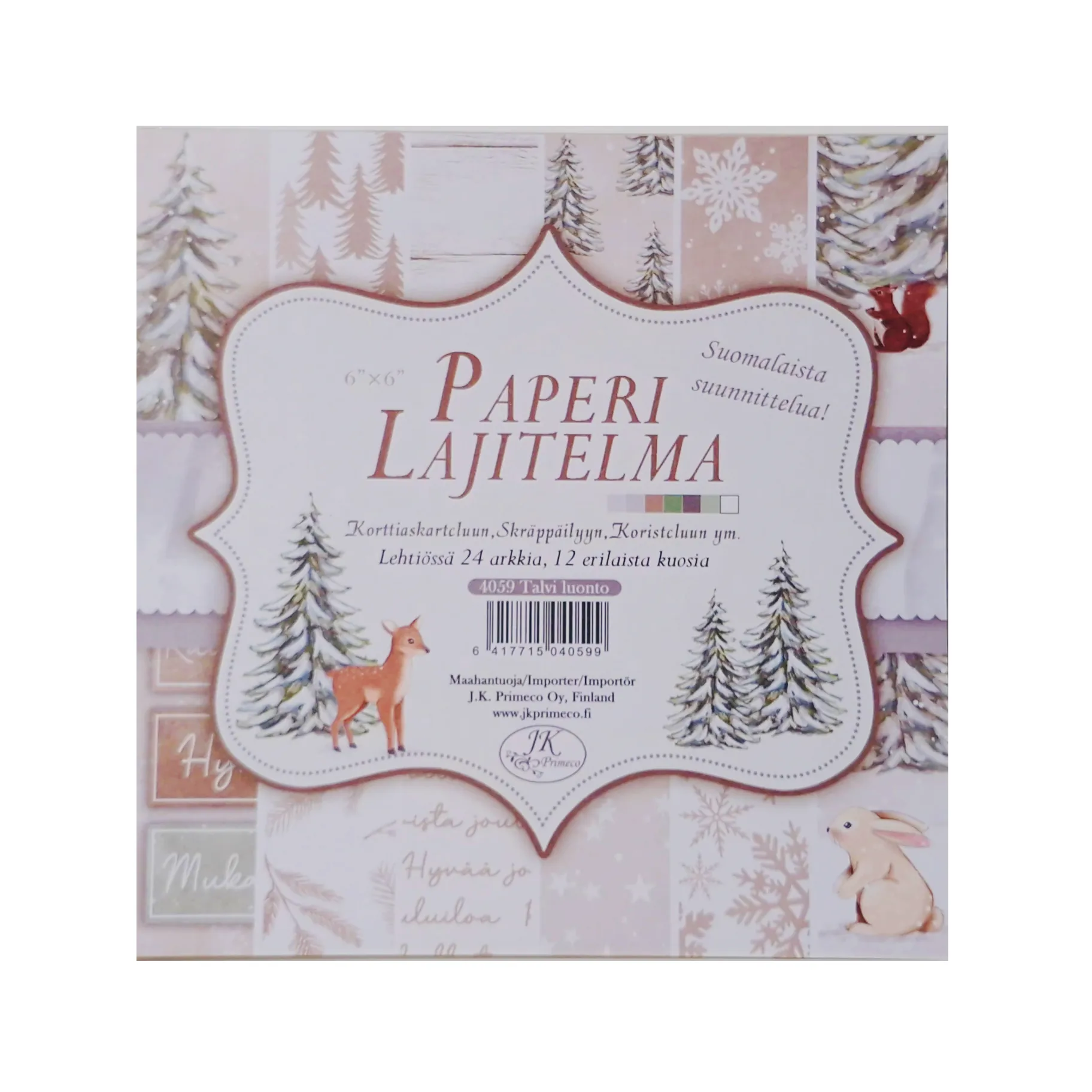 Paperilajitelma 15x15cm - Talvi luonto