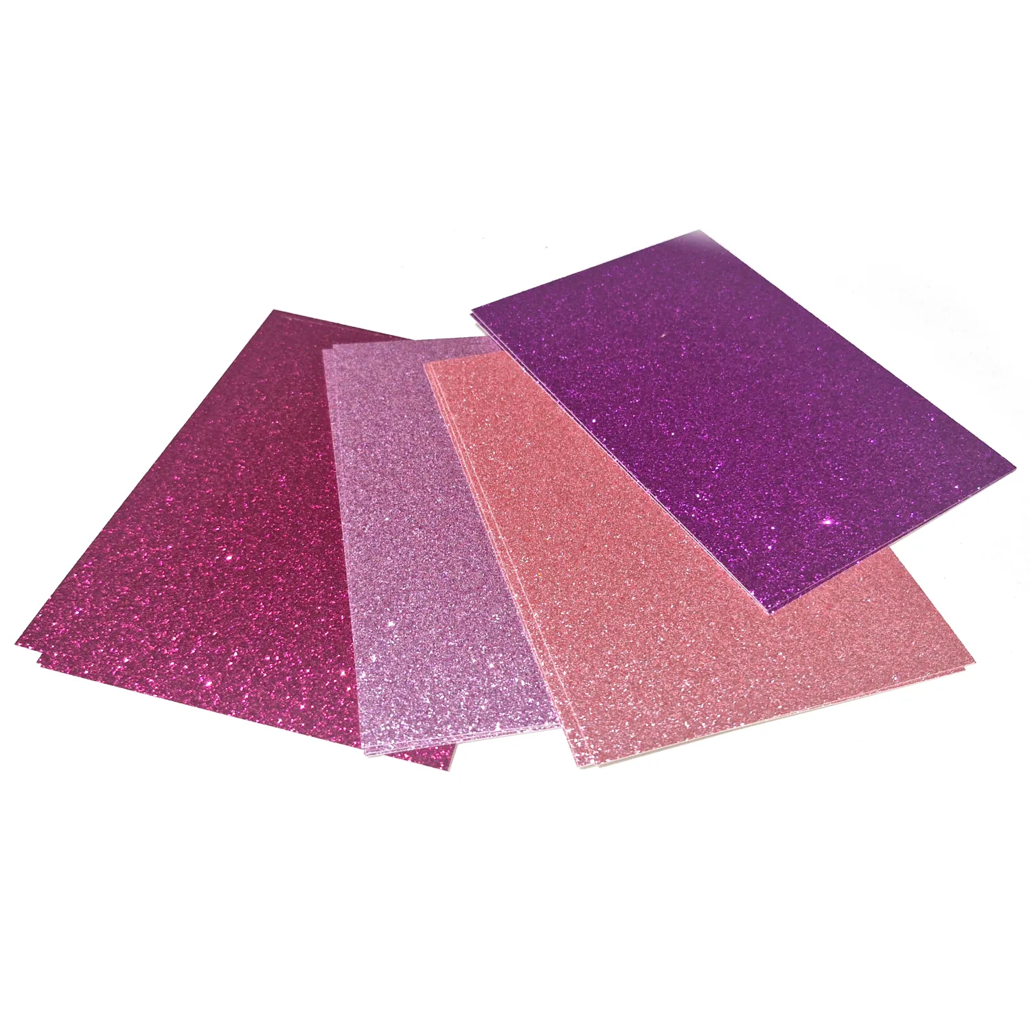 Glitterkartonkilajitelma A6 12kpl - Pinkit