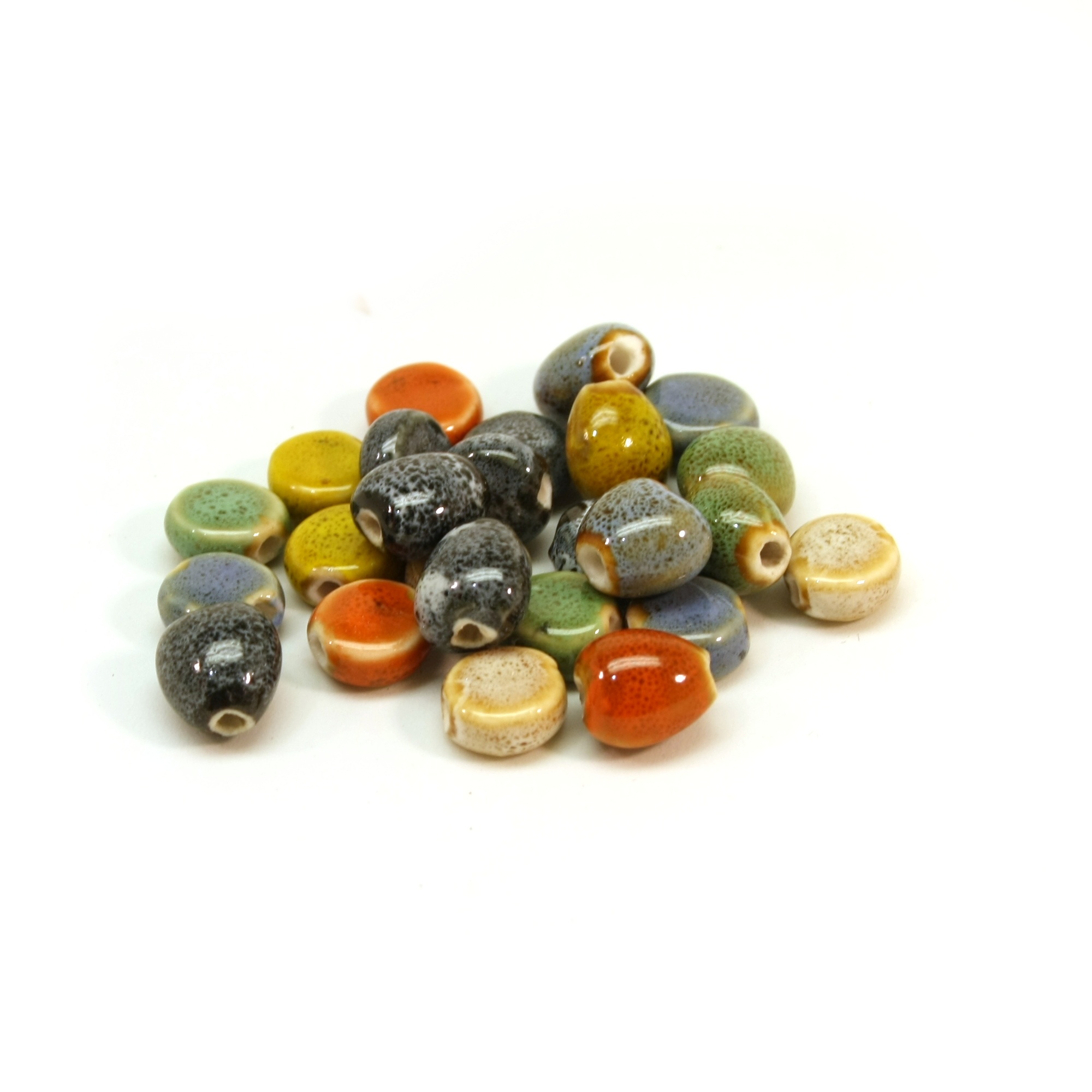 Keramiikkahelmet n.12mm 25kpl - Sävylajitelma