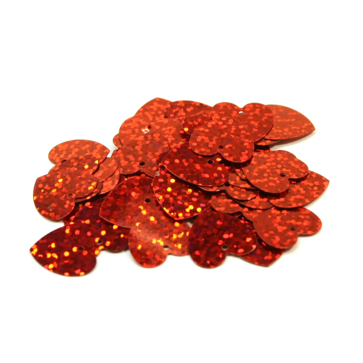 Kuviopaljetti n.15mm 10g - Punainen sydän