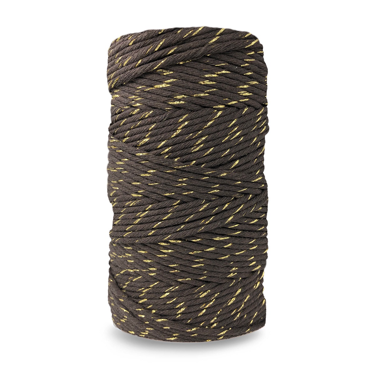 Puuvillanaru 3mm - Kulta/Ruskea