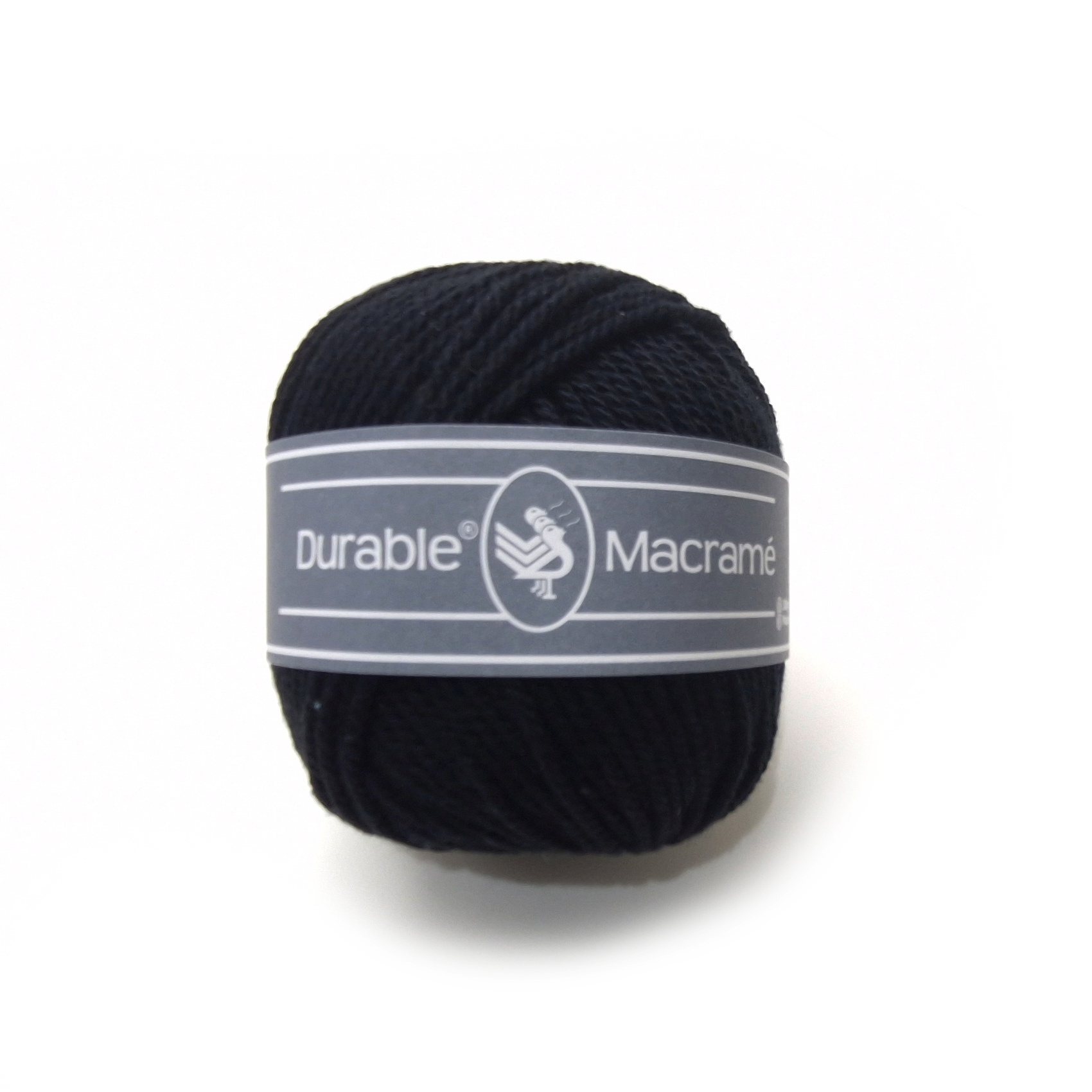 Durable Macramé kierrenaru - 325 Musta