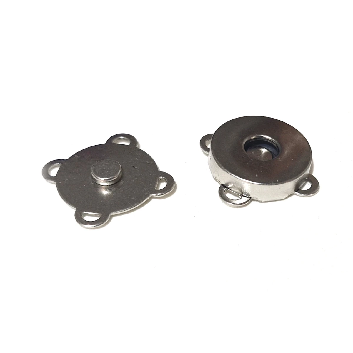 Ommeltava Magneettilukko 20mm 1kpl - Hopeansävy