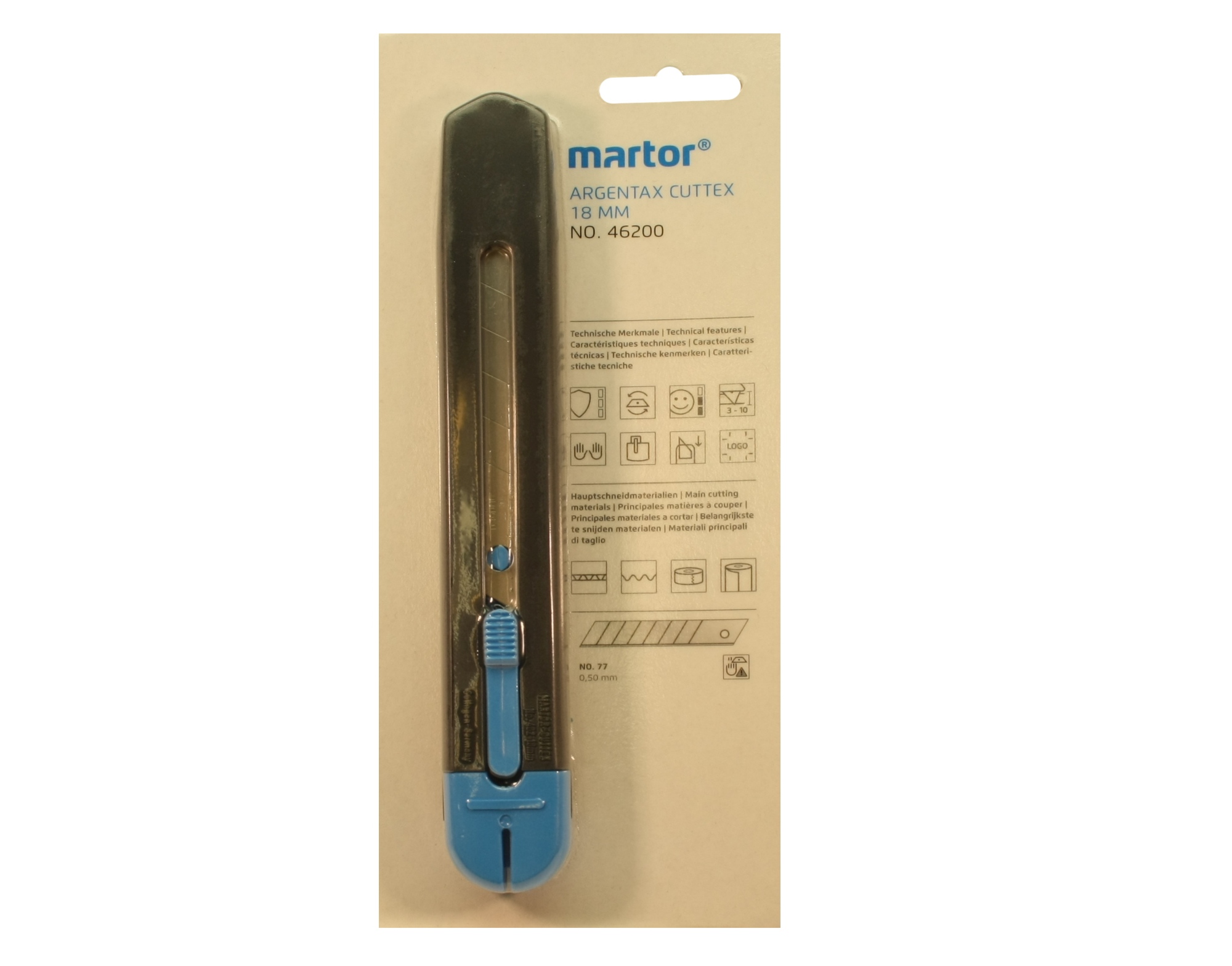 Martor Argentax Cuttex Katkoteräinen Mattoveitsi - 9mm tai 18mm