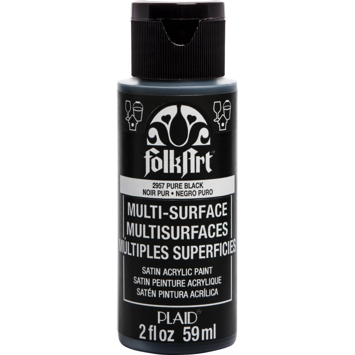 Alternative view of FolkArt Multi-Surface - 2957 Pure Black