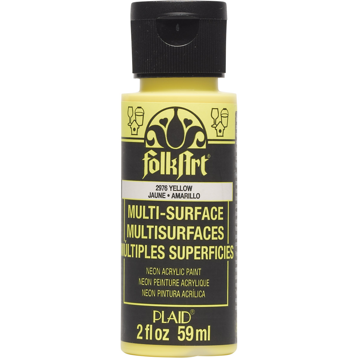 Alternative view of FolkArt Multi-Surface Neon - 2976 Yellow