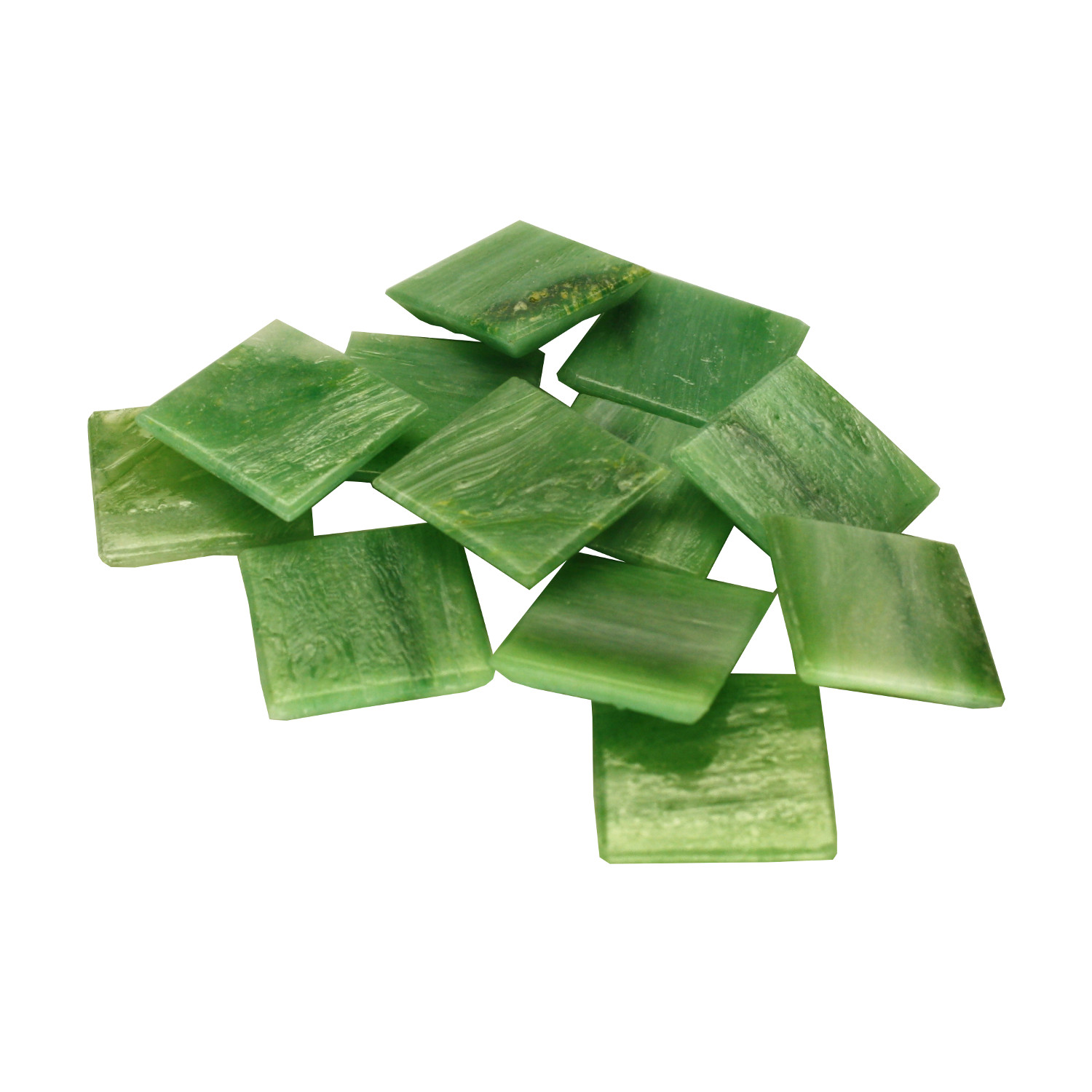 Murano lasimosaiikki - Lime Green Veined