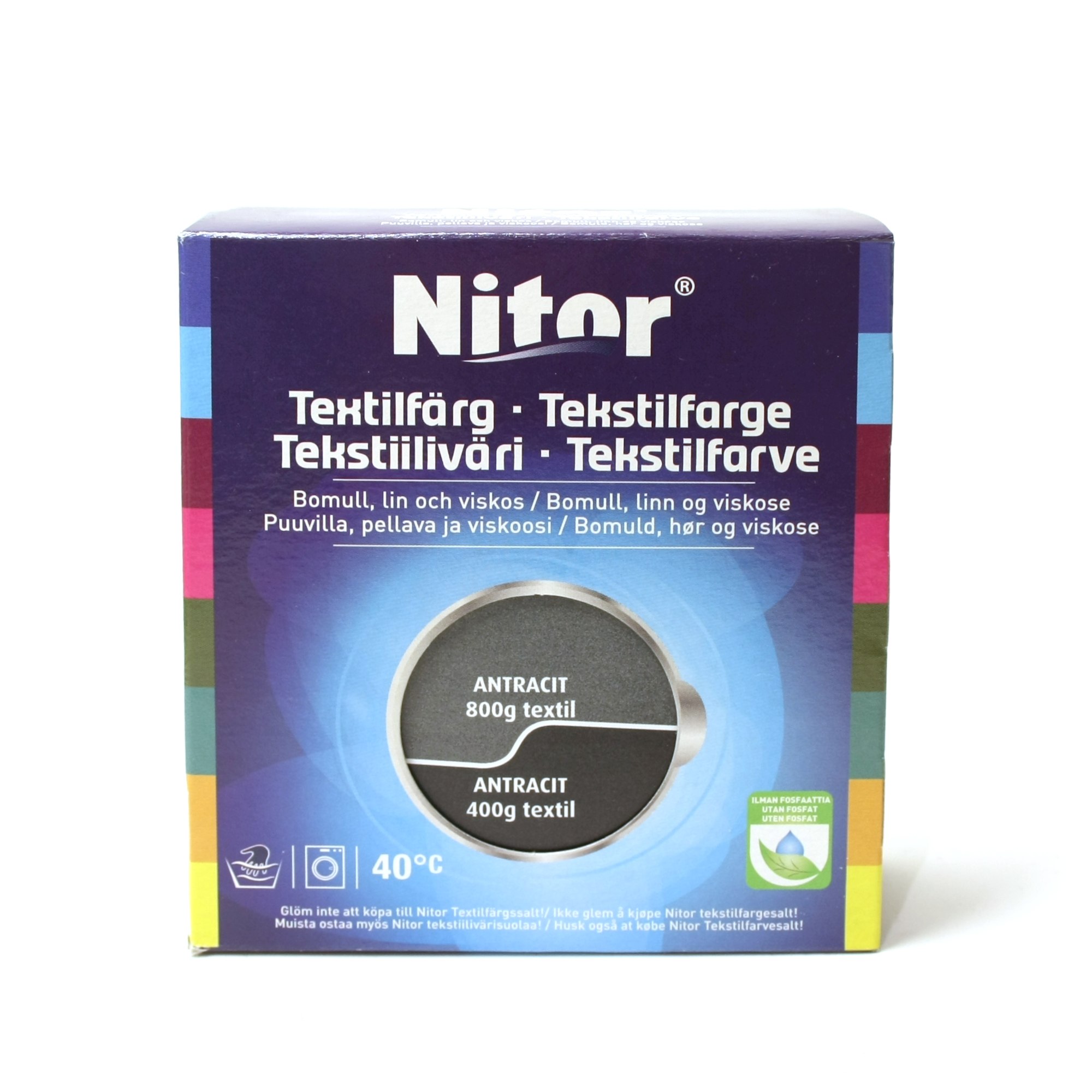Nitor Tekstiiliväri 75ml - Antrasiitti