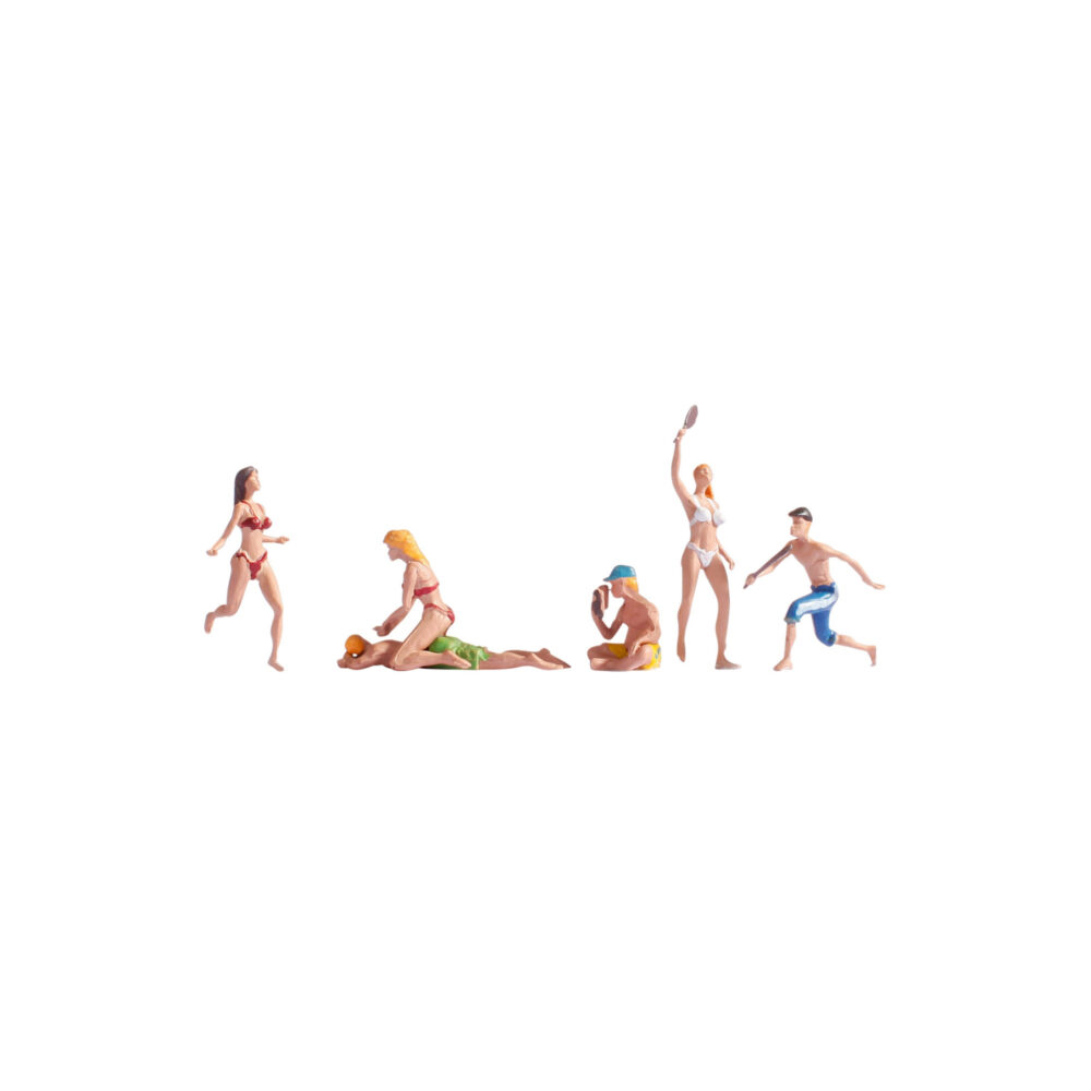 Uimareita ja auringonottajia