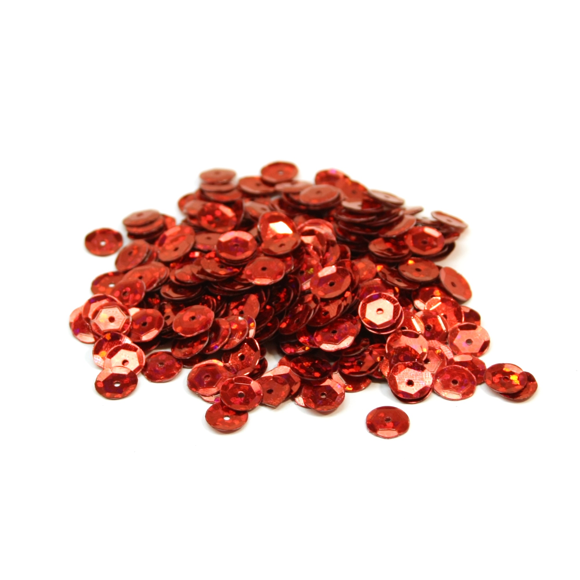 Paljetti 6mm n.4000kpl - Hologrammi punainen