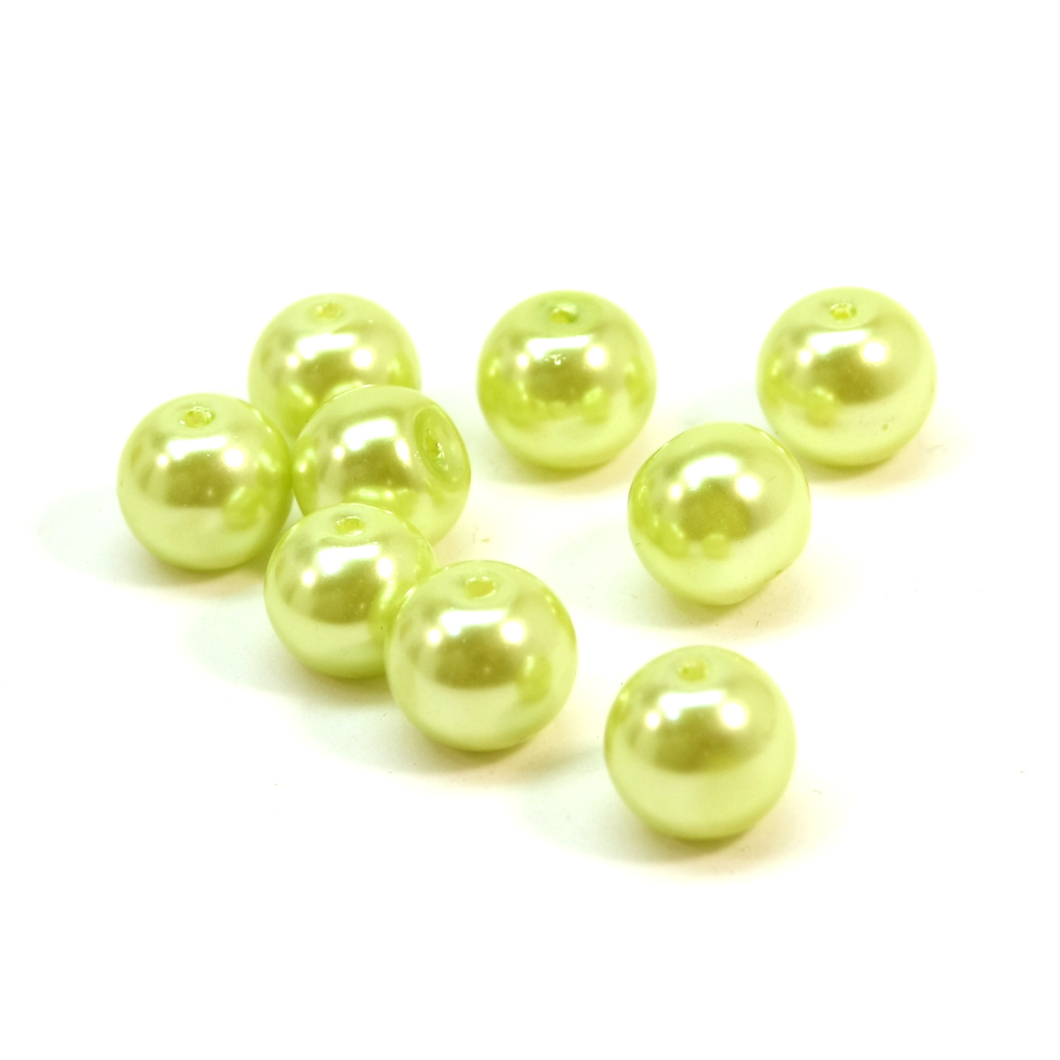 Pearl lasihelmi 10mm - Vaaleanvihreä