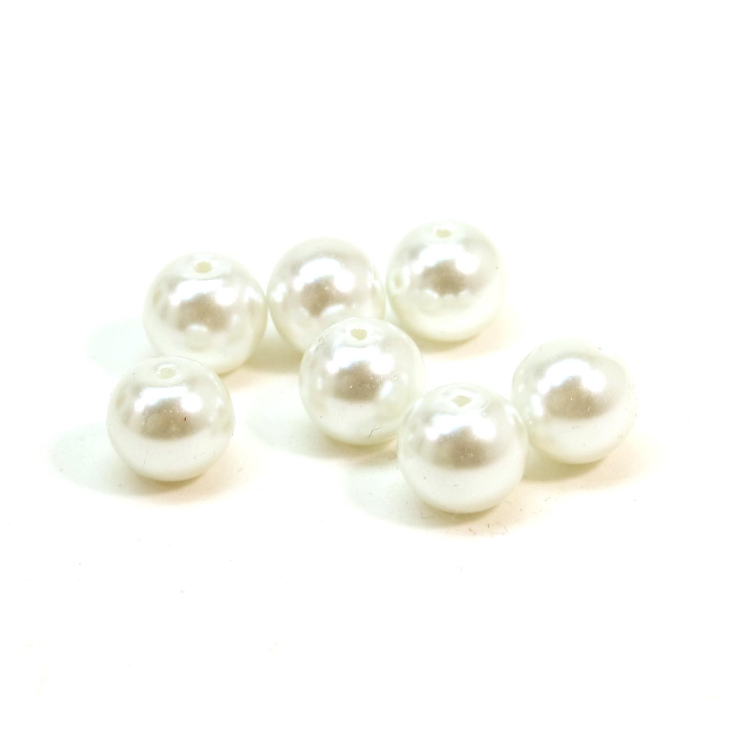 Pearl lasihelmi 10mm 20kpl - Valkoinen