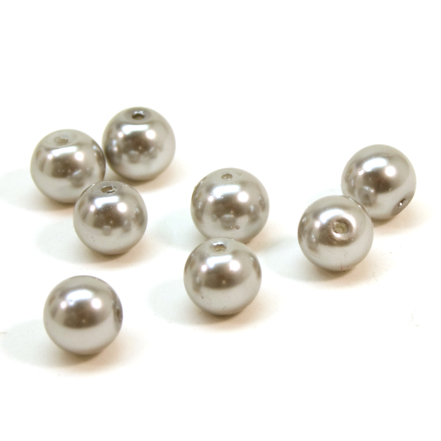 Pearl lasihelmi 8mm - Harmaa