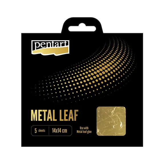 Metal Leaf -lehtimetalli 14x14cm 5kpl - Kulta