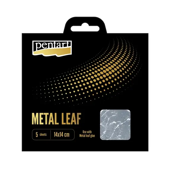Metal Leaf -lehtimetalli 14x14cm 5kpl - Silver