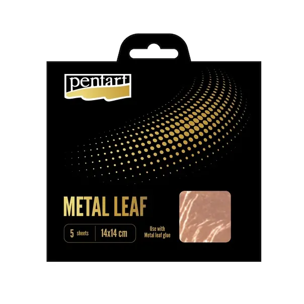Metal Leaf -lehtimetalli 14x14cm 5kpl - Kupari