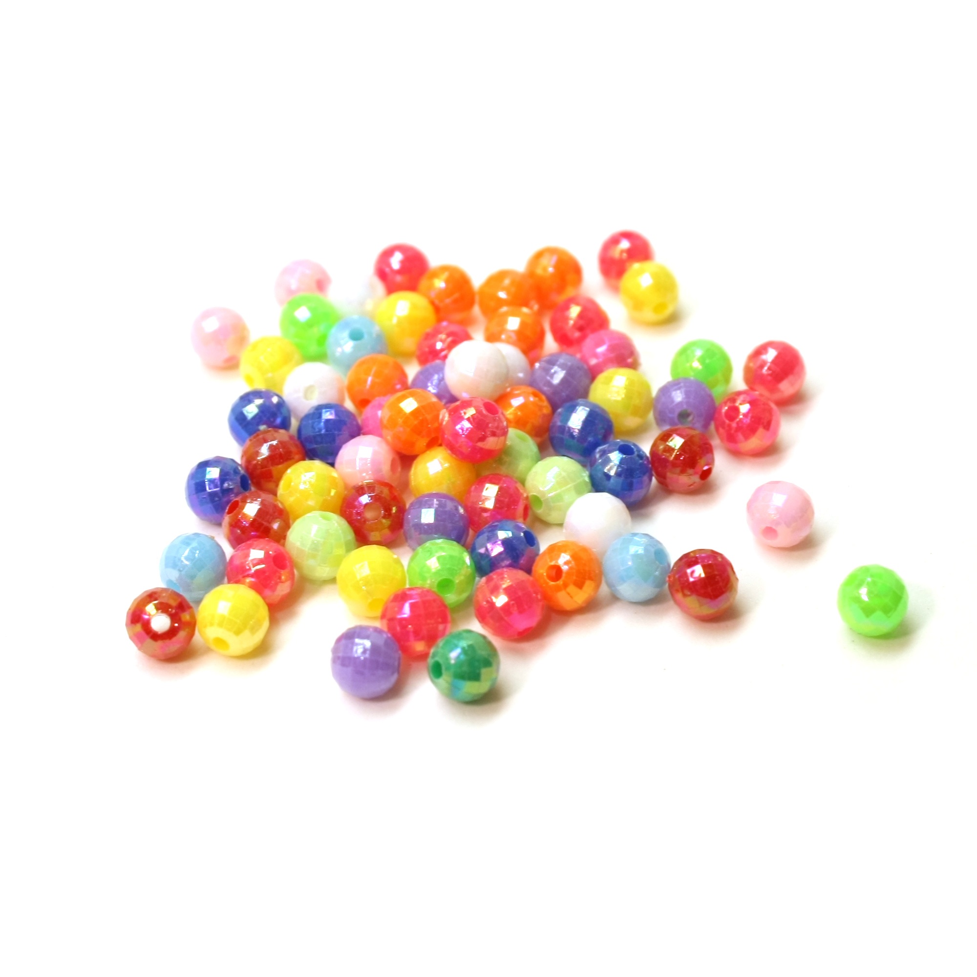 Kimaltavat muovihelmet 6mm