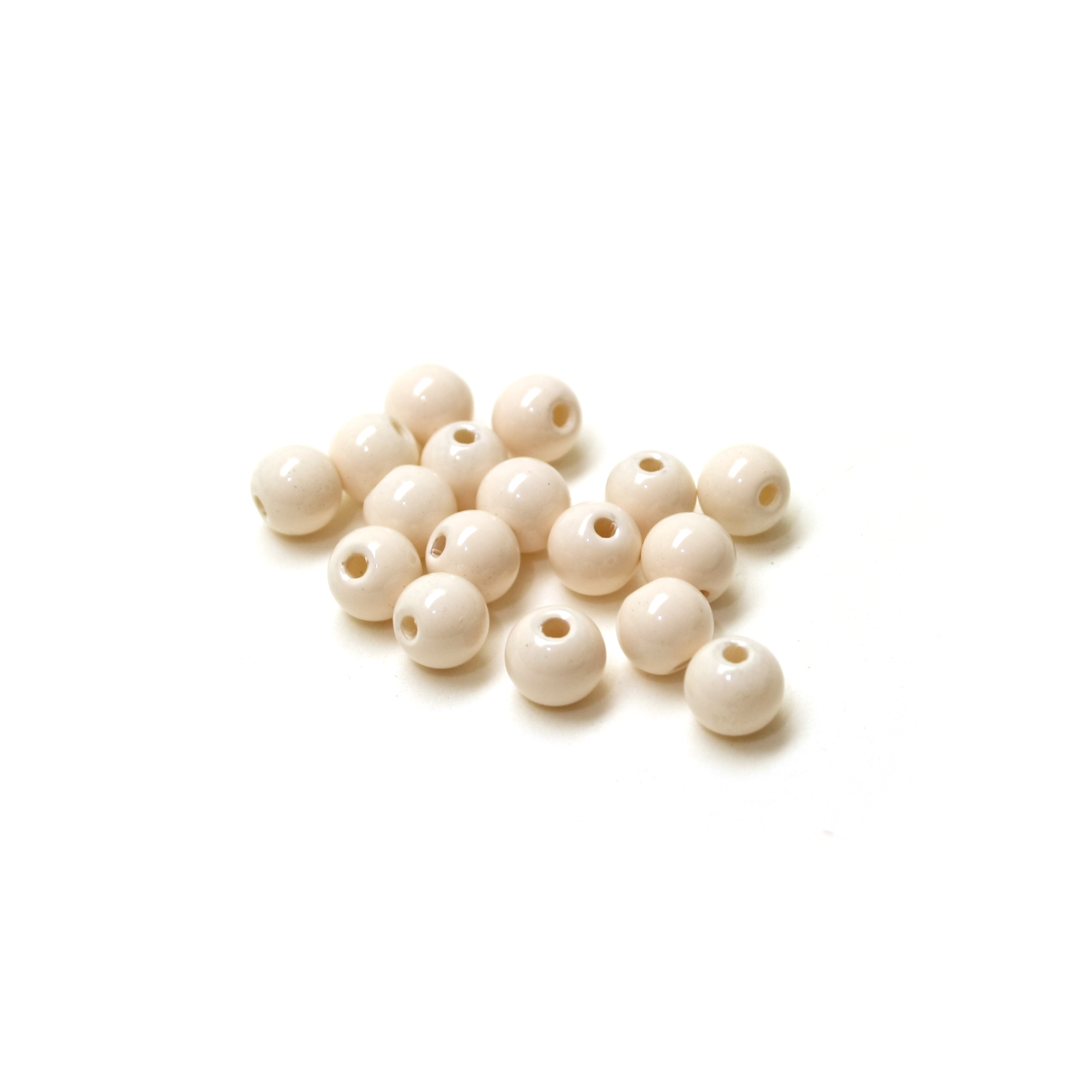 Lasihelmi 6mm - Vanilja