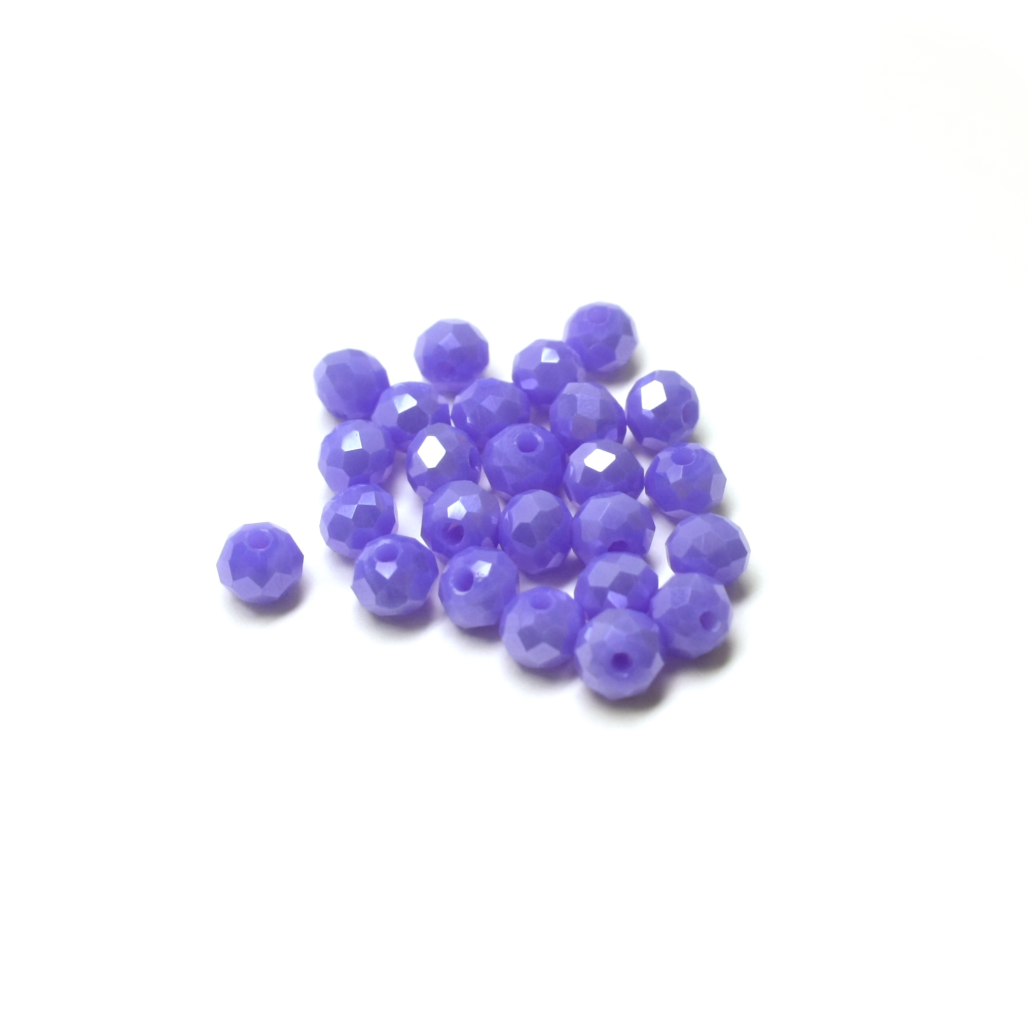 Särmikäs lasihelmi 6x4mm - Sky Blue Pearl Shiny