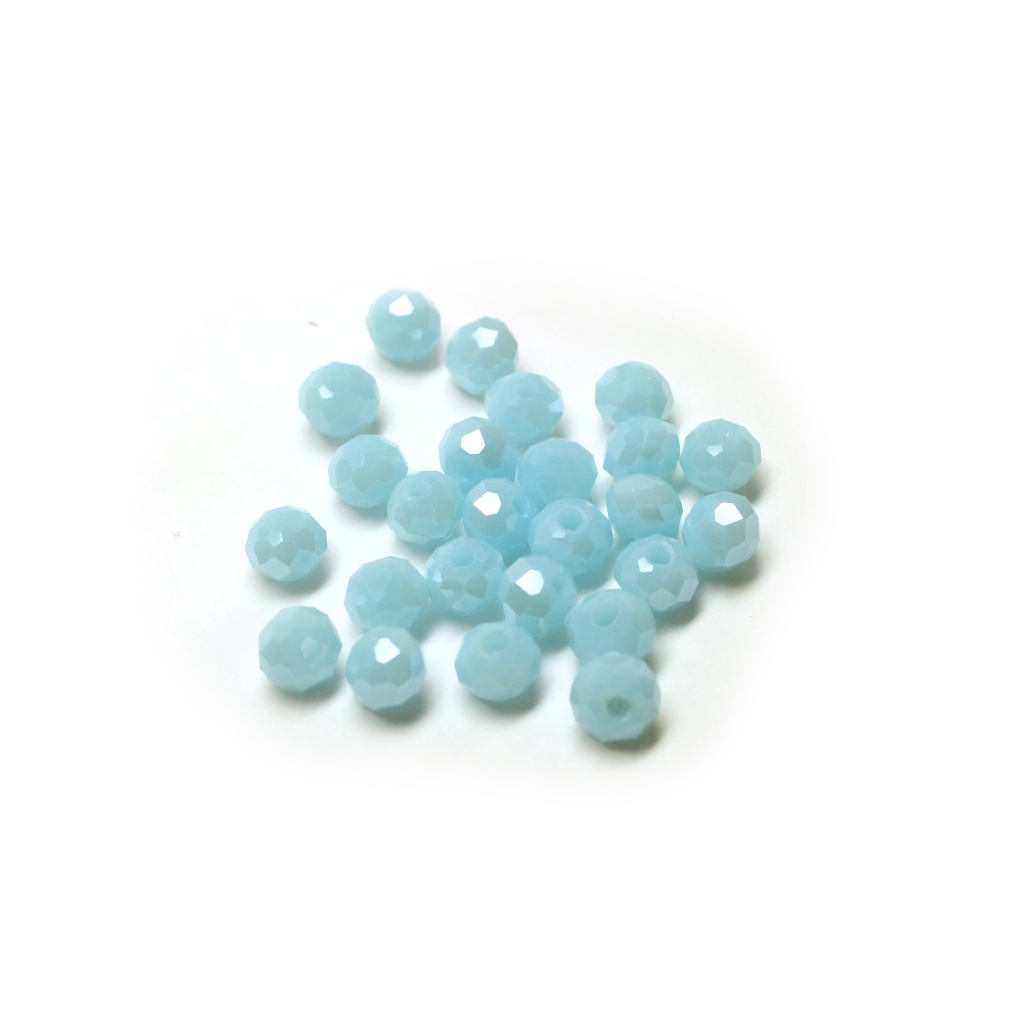 Särmikäs lasihelmi 6x4mm - Serenity Blue Pearl