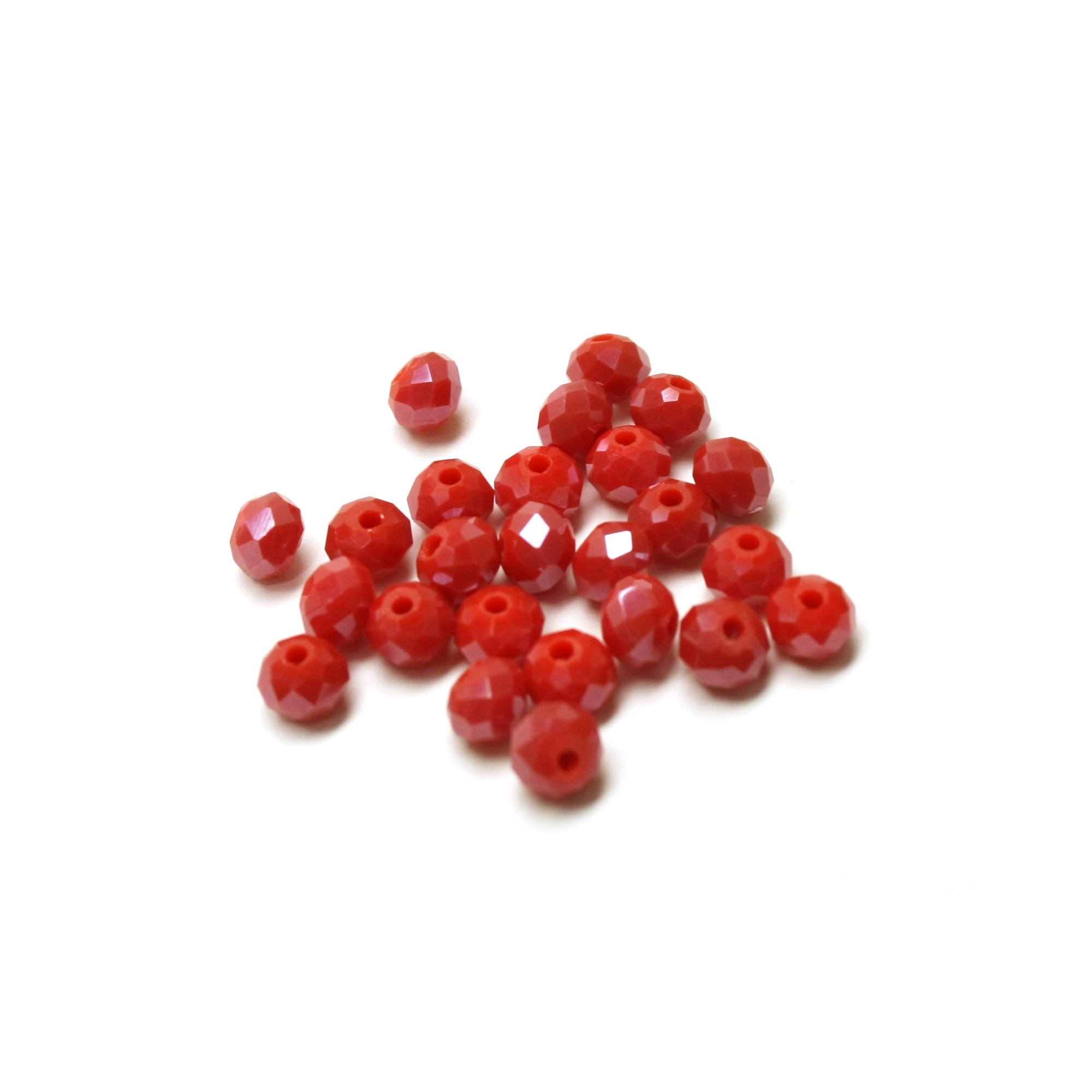 Särmikäs lasihelmi n.6x5mm - Tamale Red Pearl