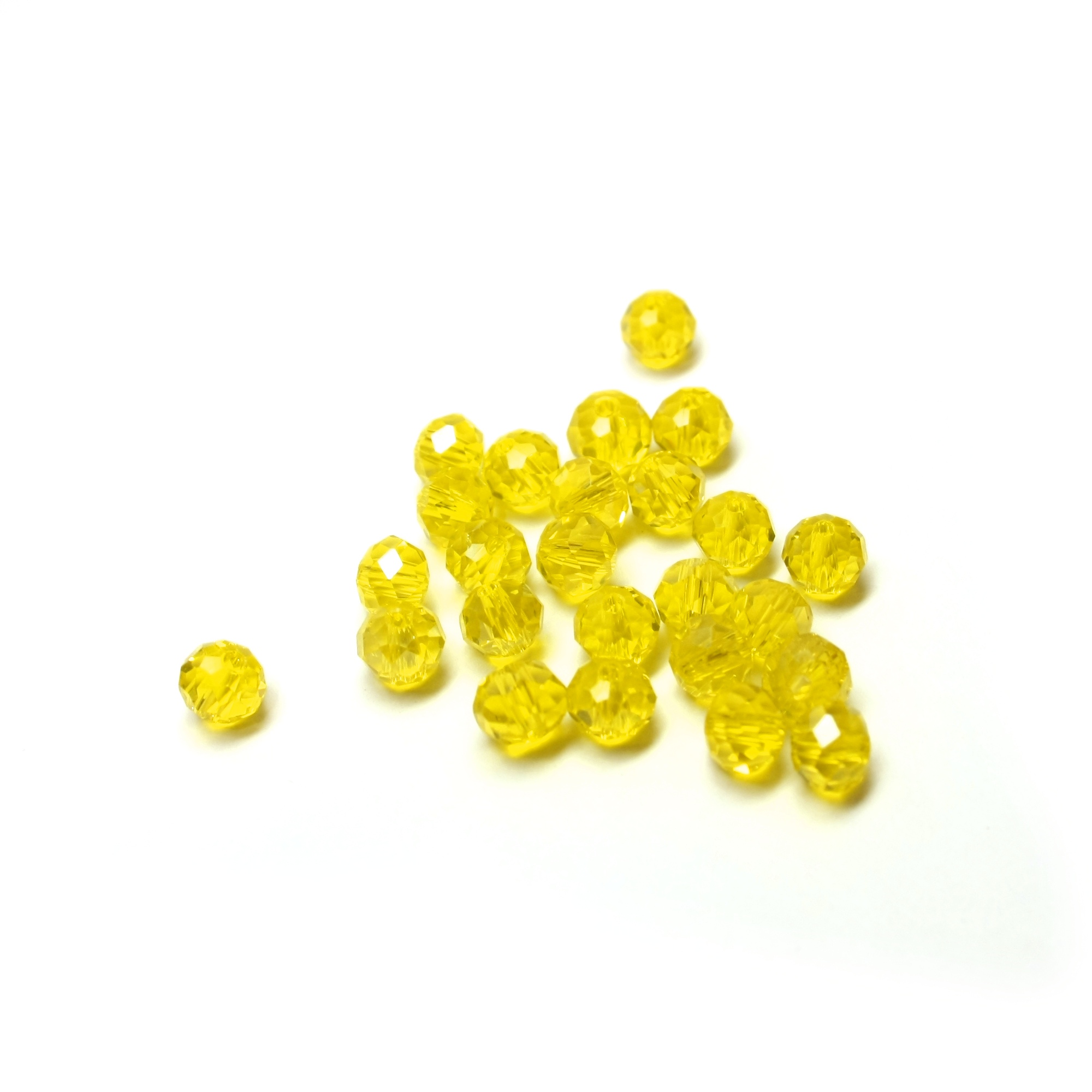Särmikäs lasihelmi 6x4mm - Sunburst yellow