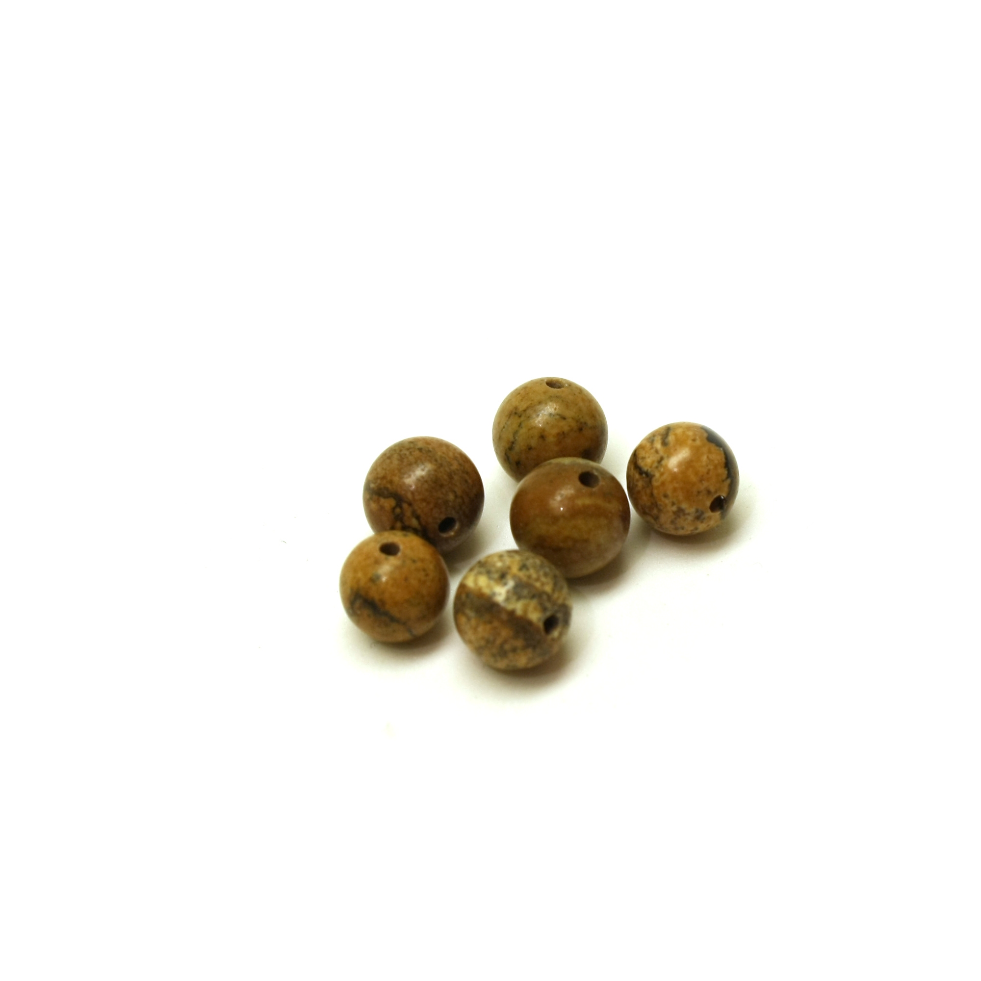 Kivihelmi 8mm 12kpl - Dalmatian Bronze Brown