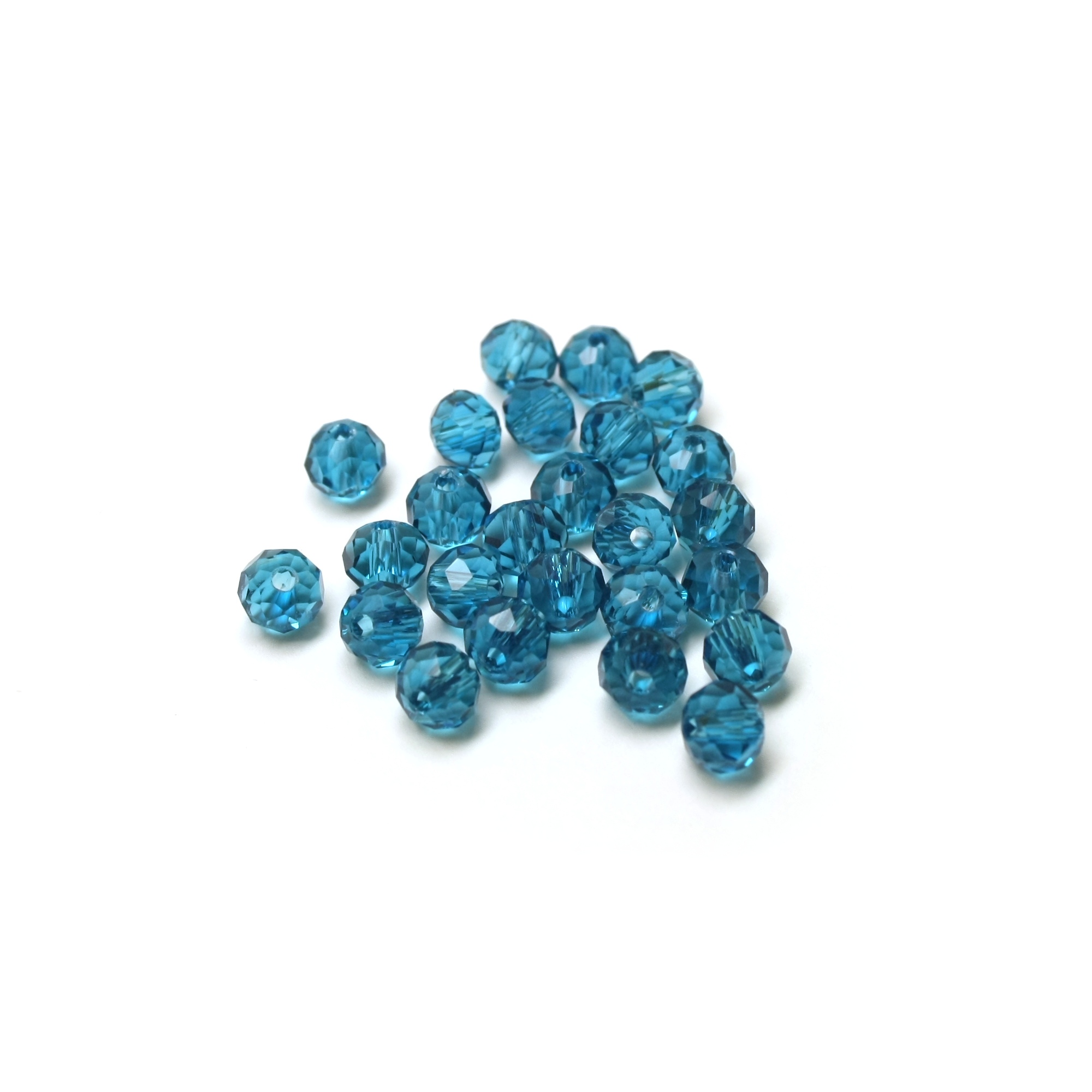 Särmikäs lasihelmi n.6x5mm - Pacific Blue