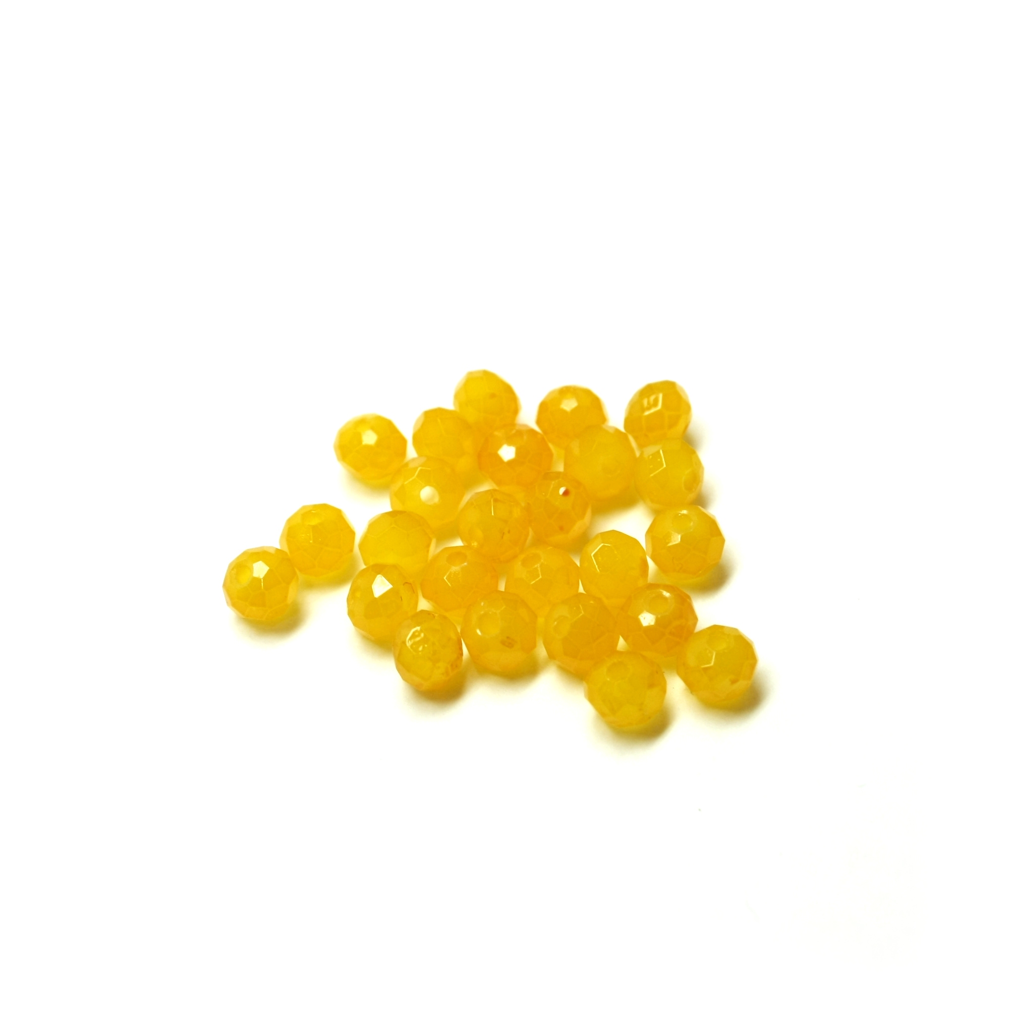 Särmikäs lasihelmi 6x4mm - Chrome Yellow