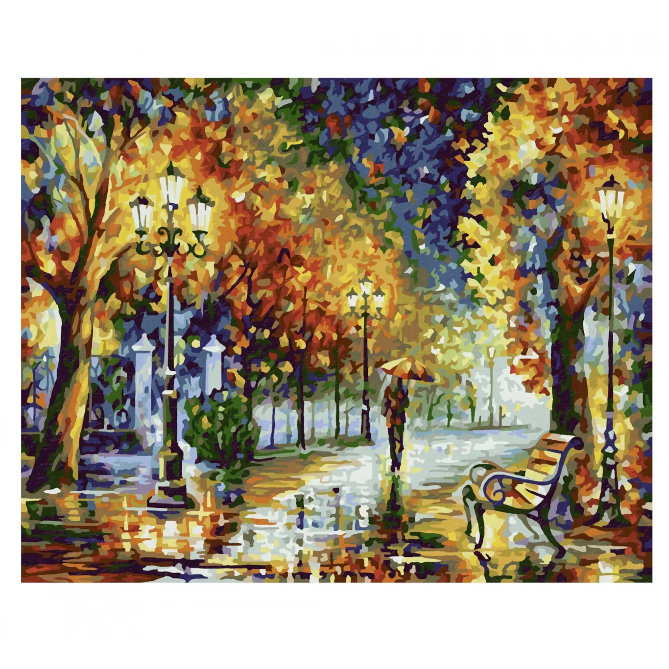 Numeromaalaus 24x30cm - Promenade in Autumn