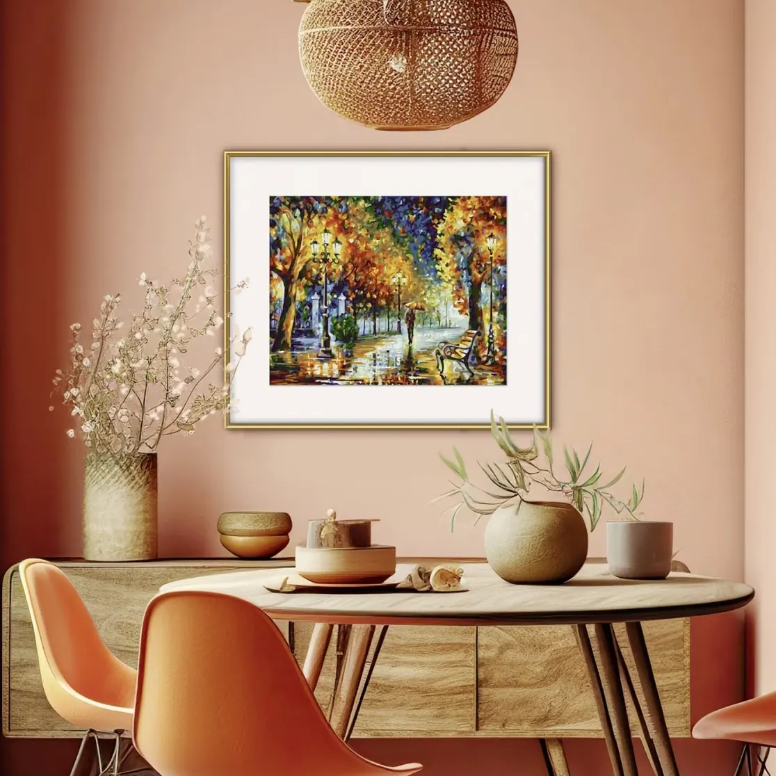 Alternative view of Numeromaalaus 24x30cm - Promenade in Autumn