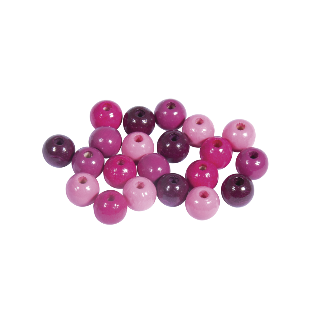 Puuhelmilajitelma - 8mm Pinkit