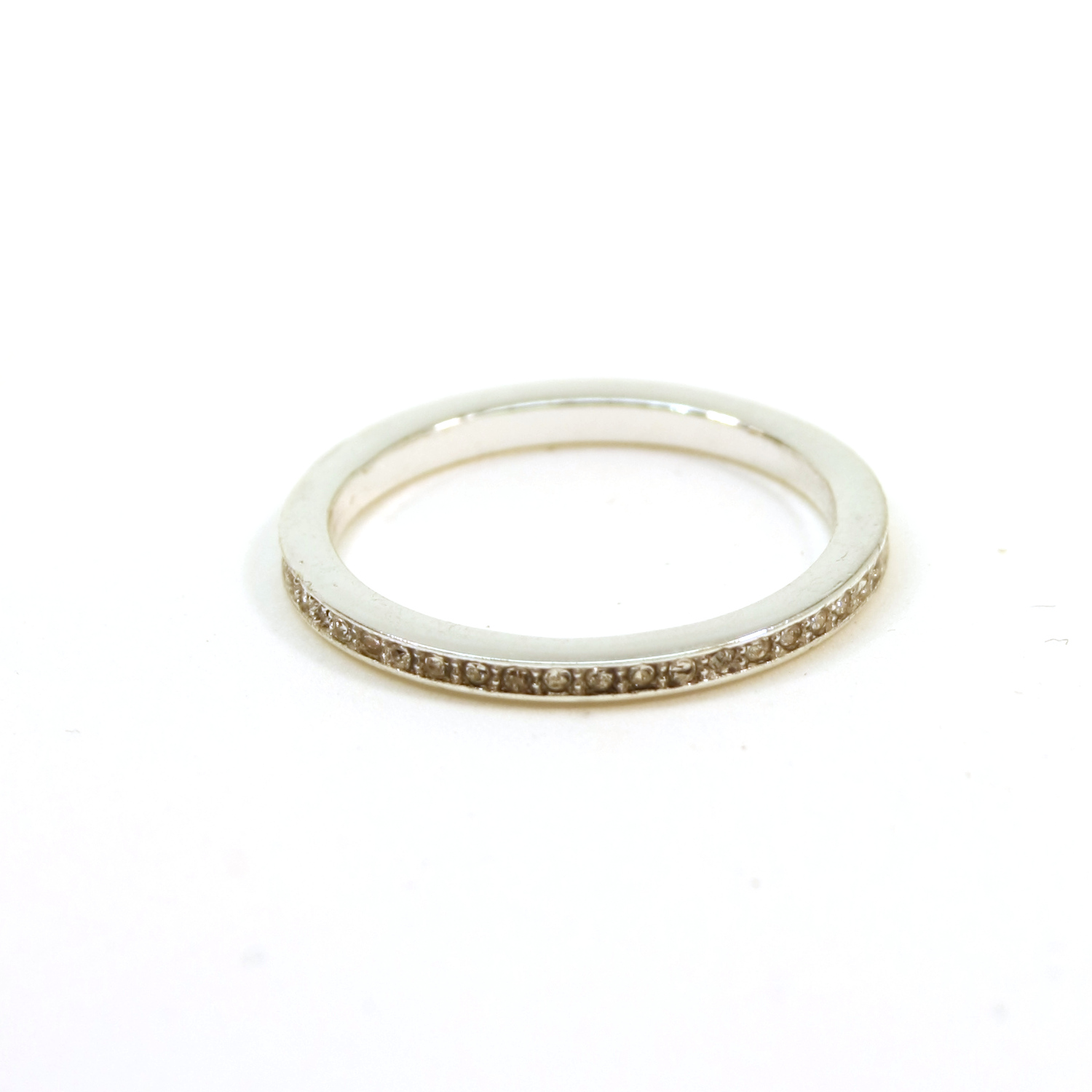 Litteä strassirengas - Kirkas