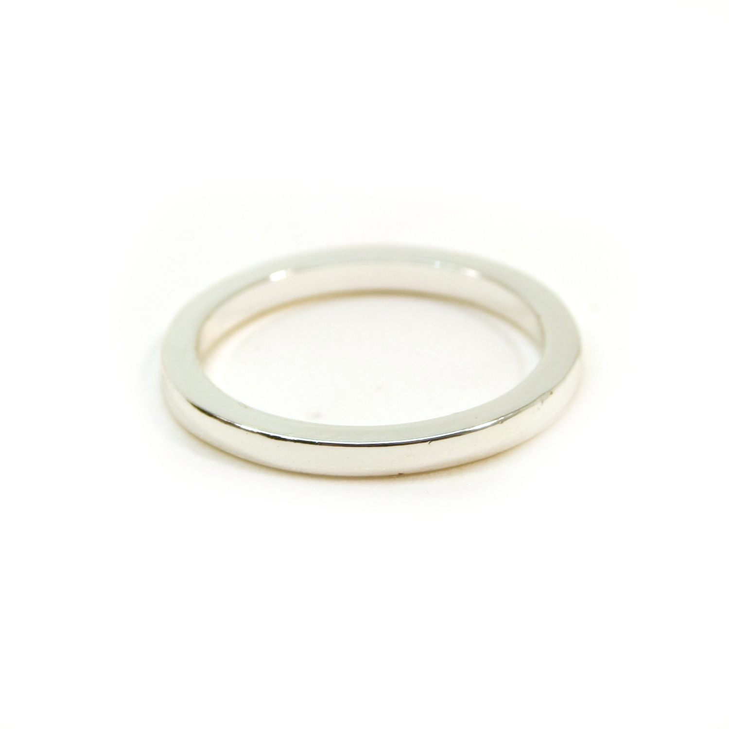 Litteä rengas - Hopeansävy