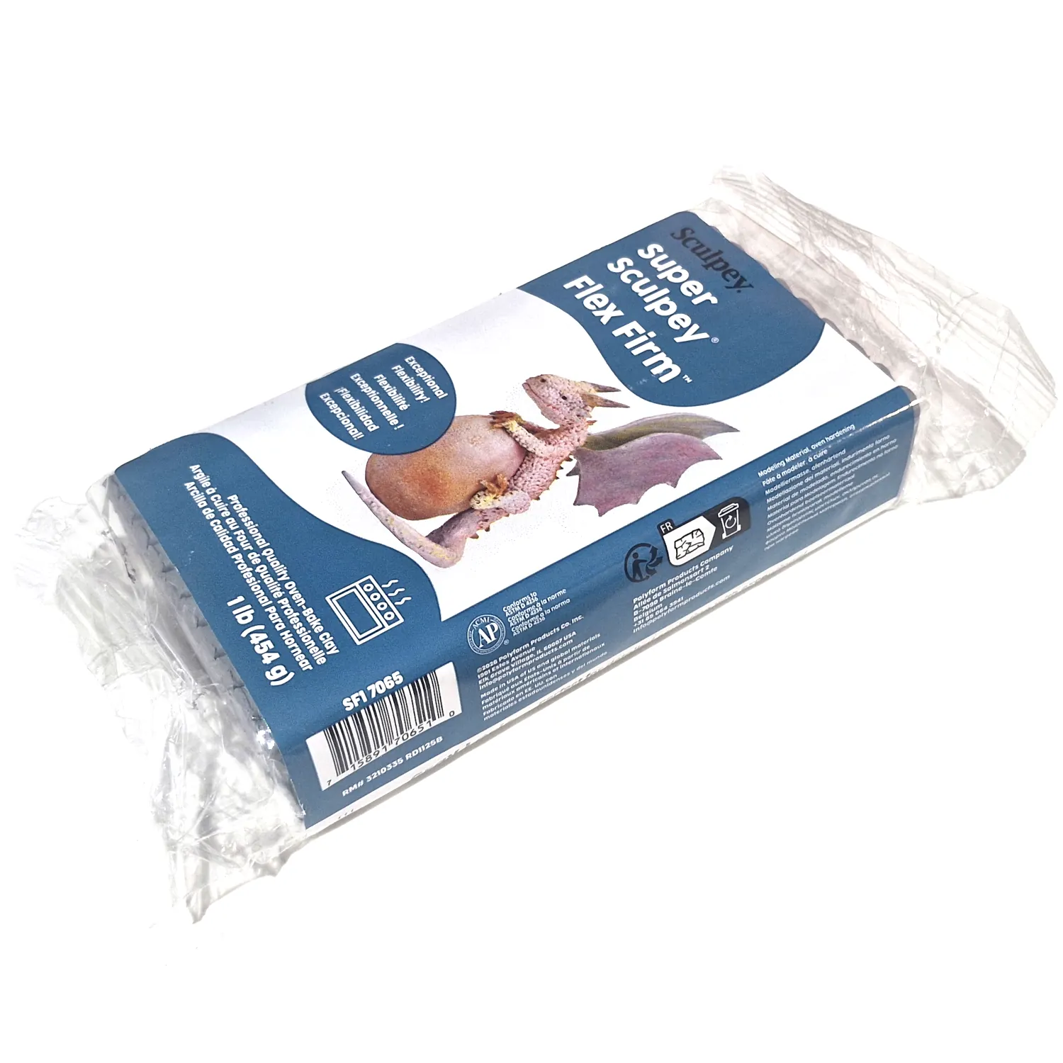 Super Sculpey Flex Firm 454g - Vaaleanharmaa