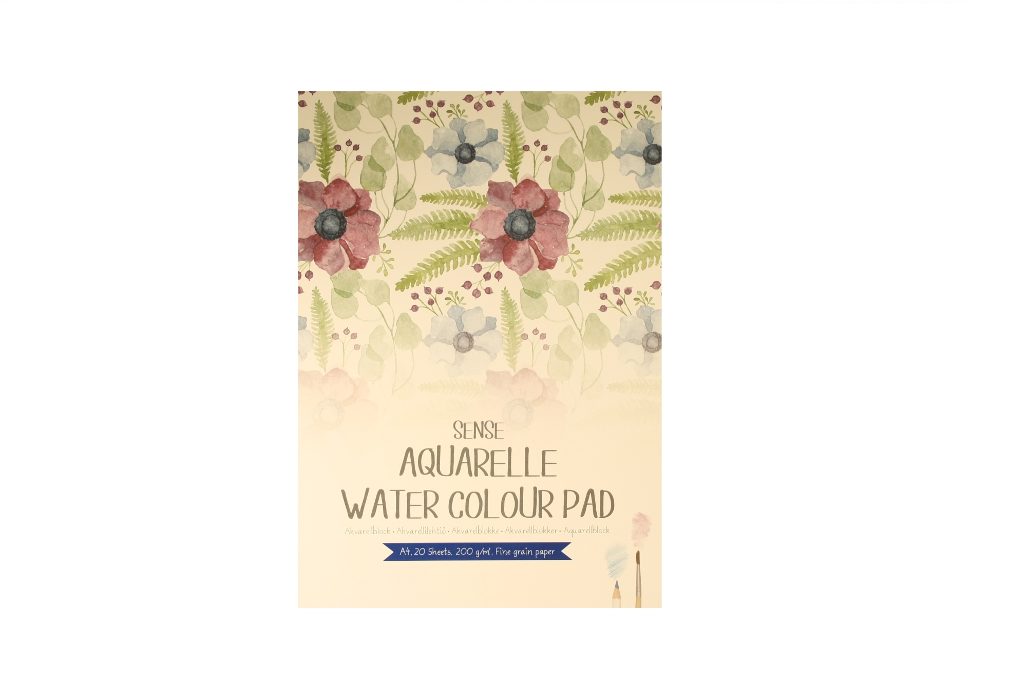 Sense Aquarelle Water Color Pad - Valkoinen